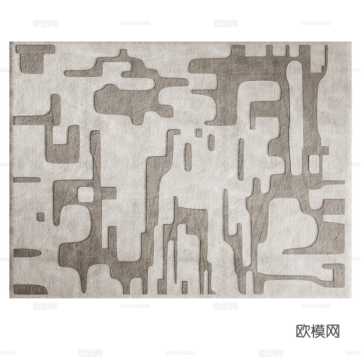 羊毛地毯 方毯3d模型