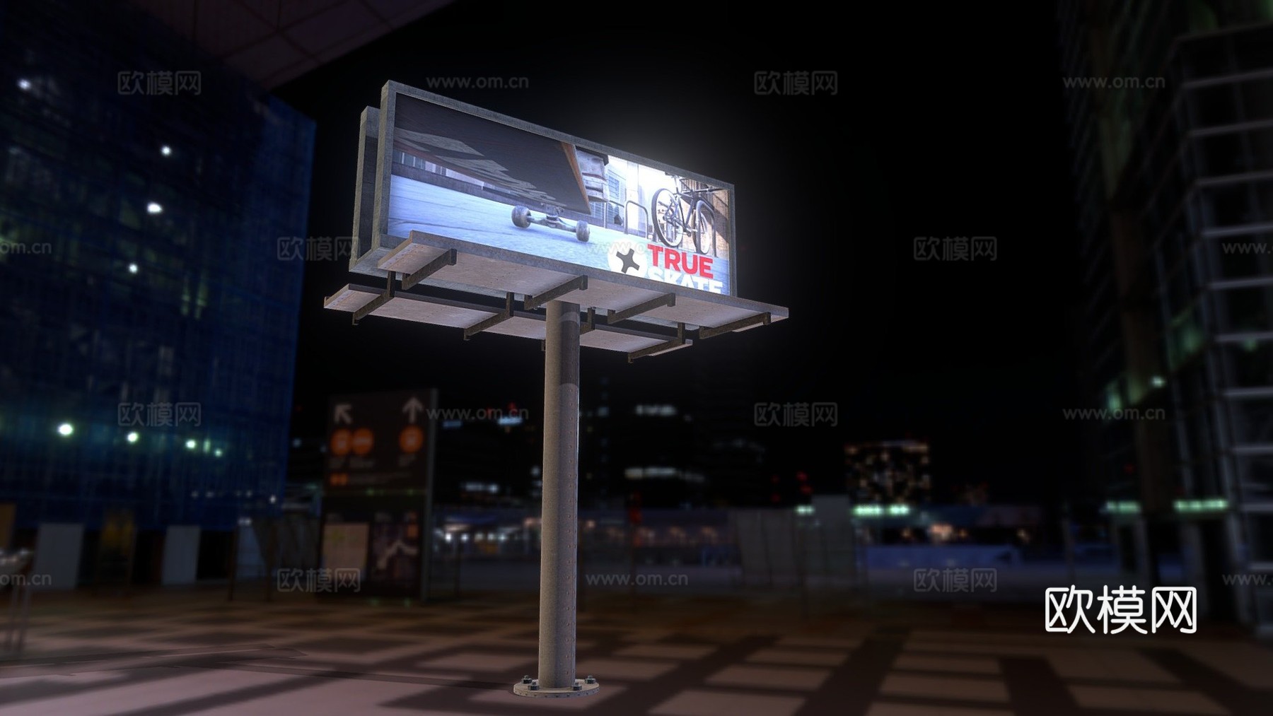 广告牌su模型下载（渲染图2）