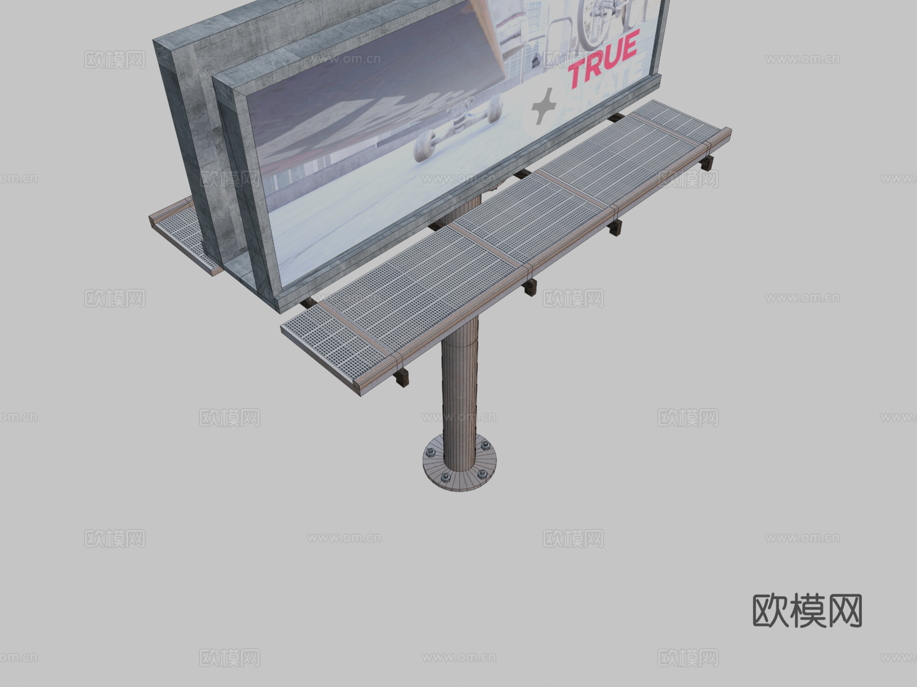 广告牌su模型下载（渲染图1）