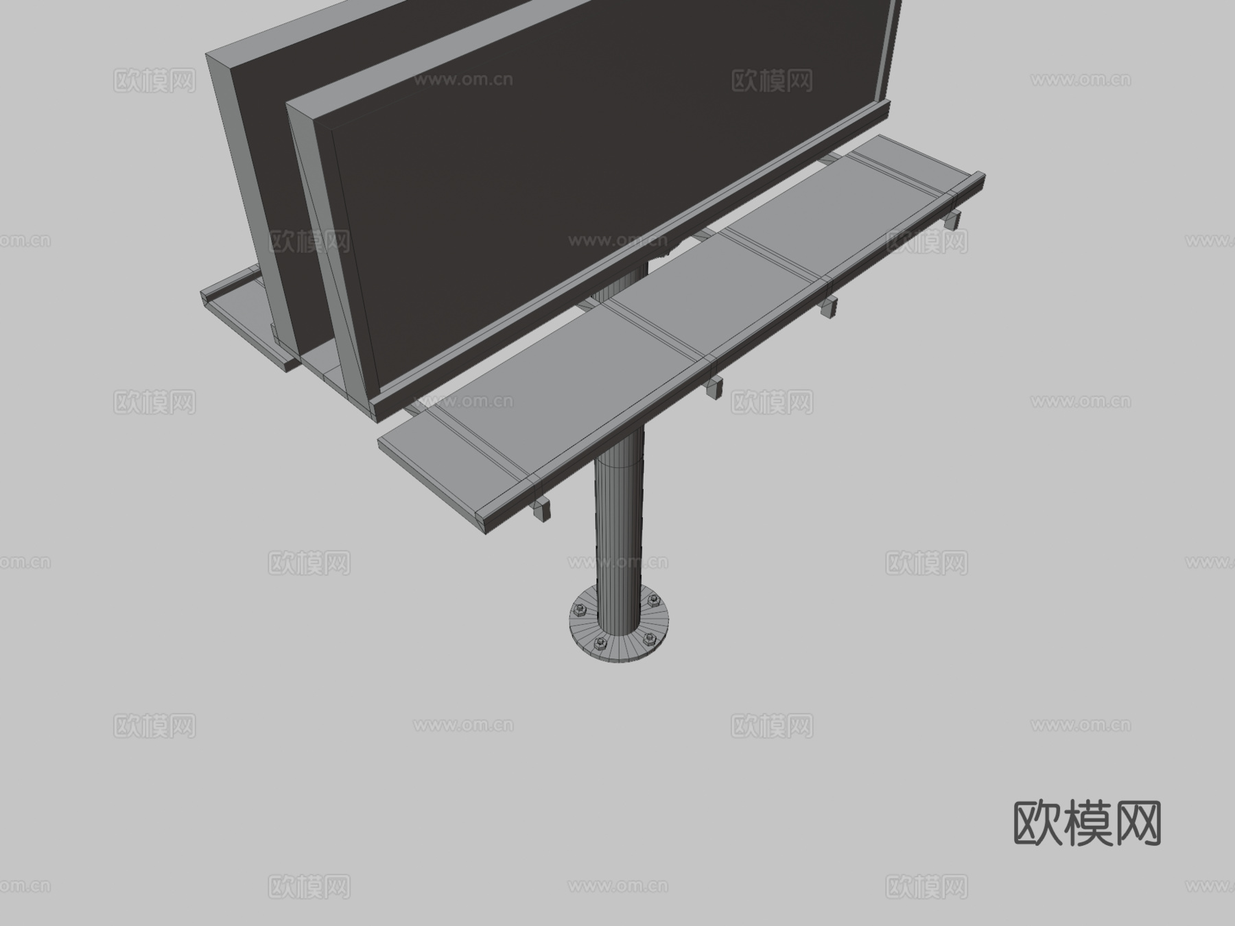 广告牌su模型下载（渲染图3）