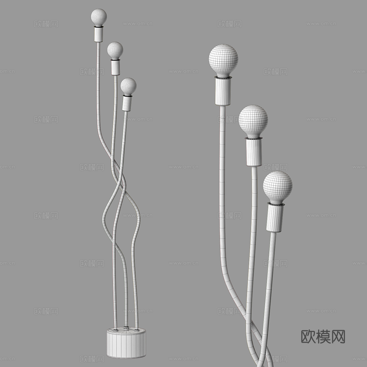 现代落地灯 多巴胺落地灯3d模型