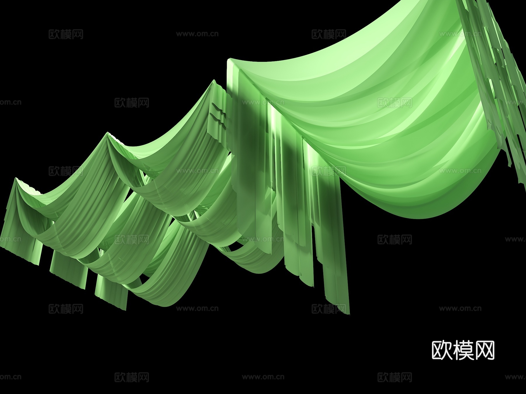 帷慢吊顶 婚庆帷幔 布料吊顶 礼堂吊顶3d模型