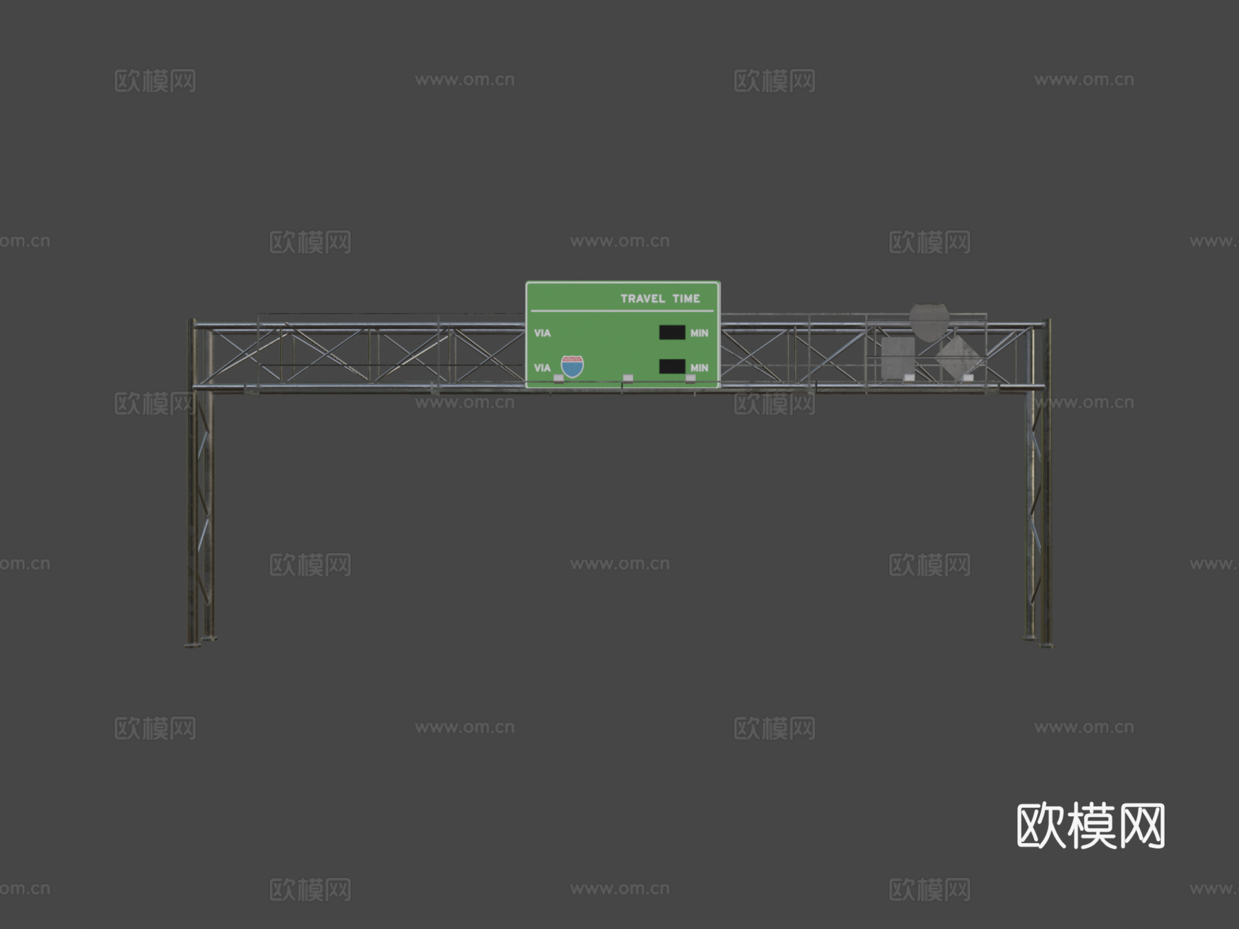 公路标志 标牌su模型