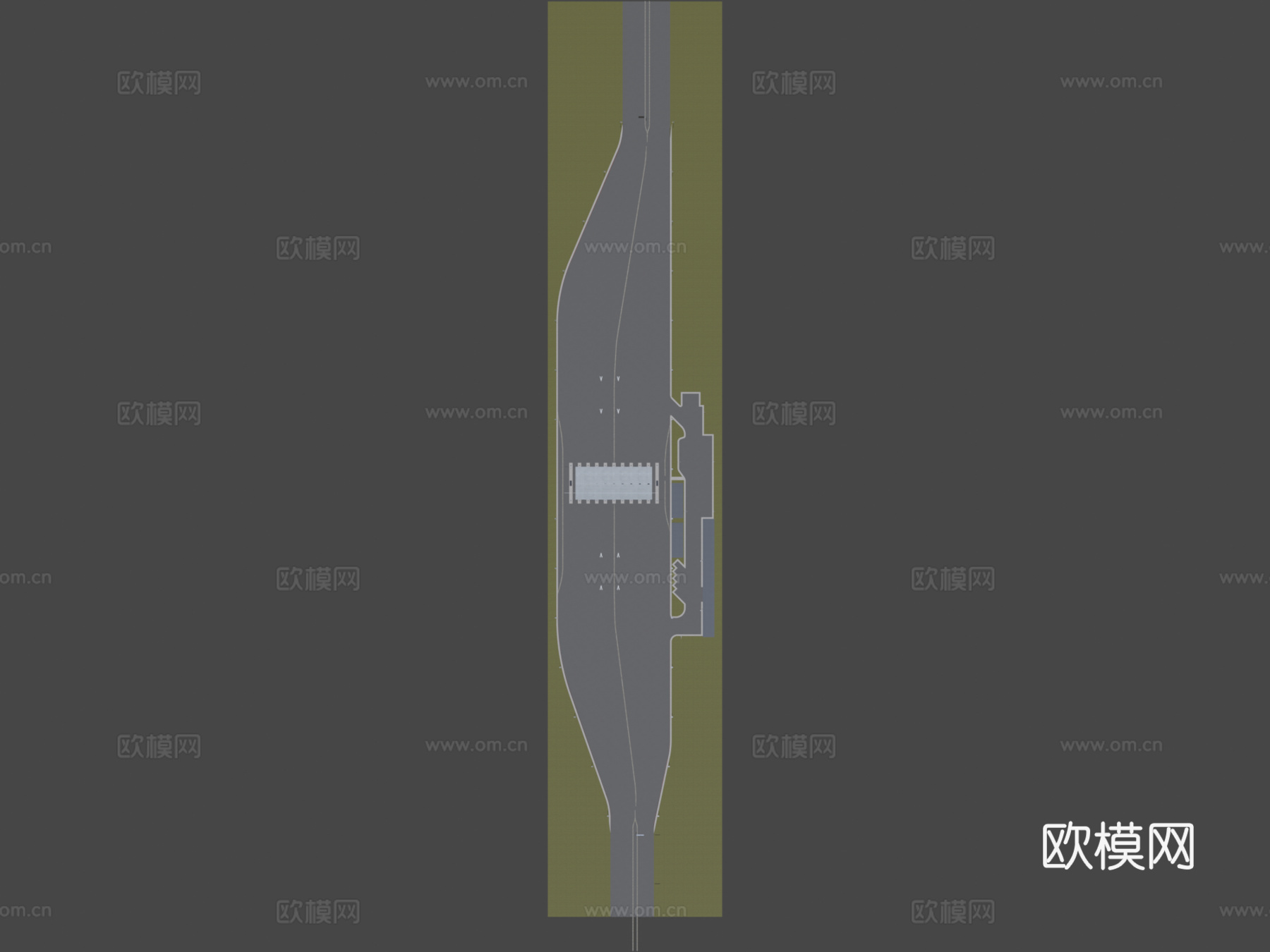 高速公路收费站su模型