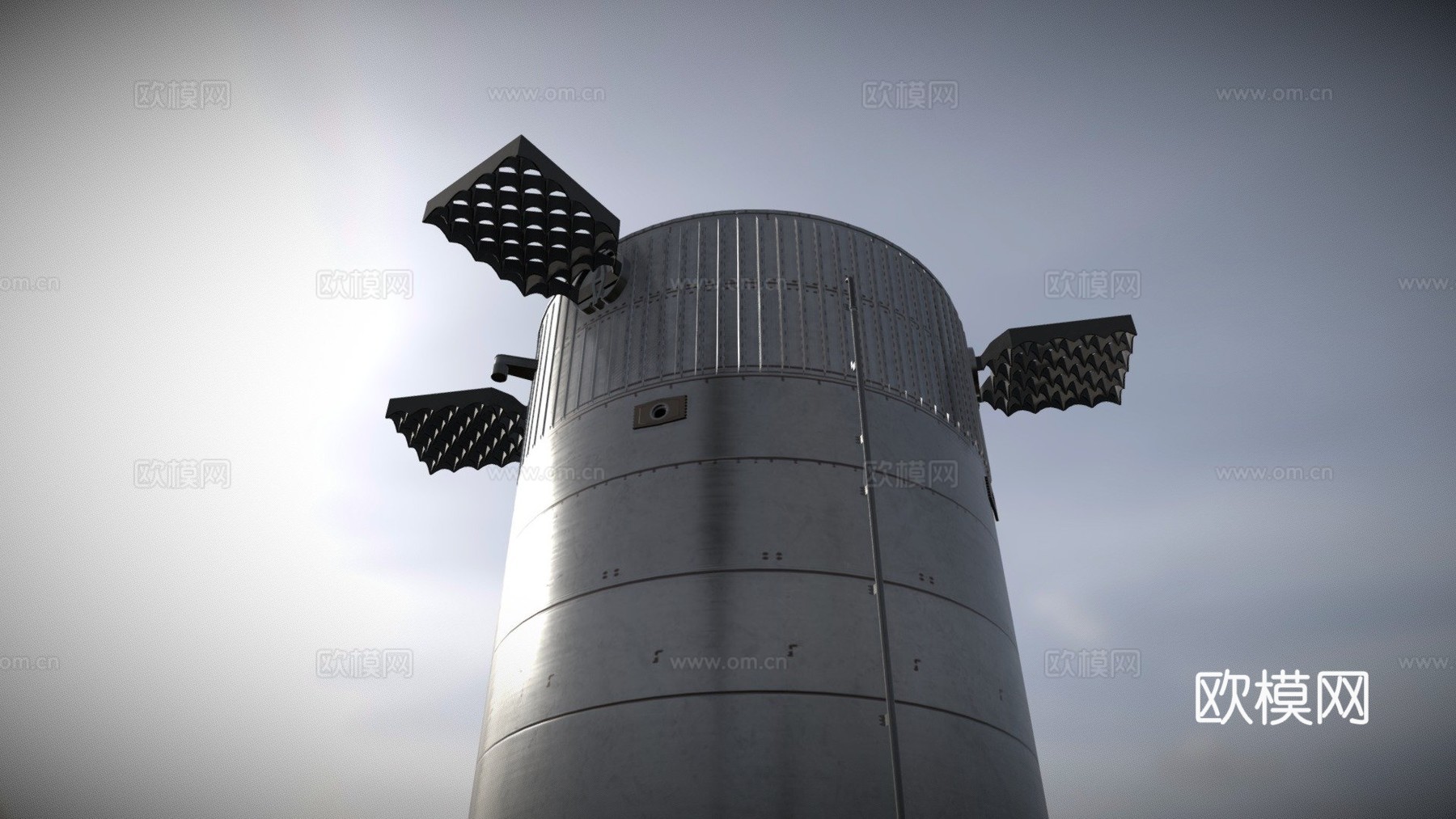 工业助推器su模型下载（渲染图2）