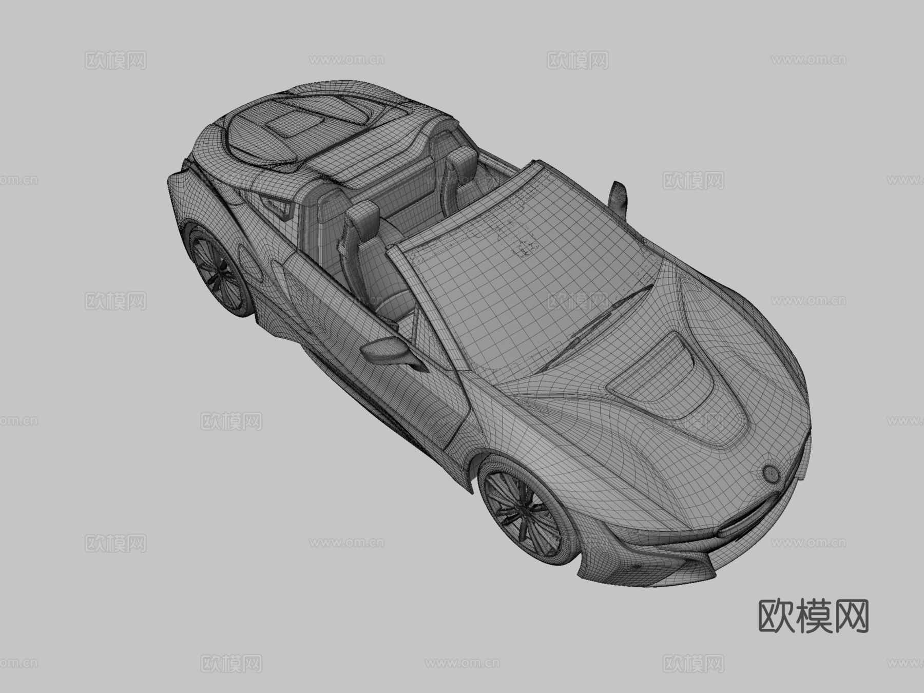 宝马i8敞篷车su模型