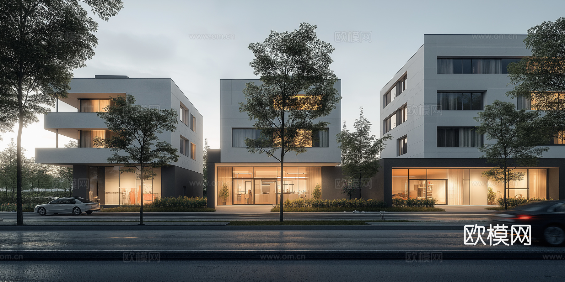 高清城市白天街道外景下载