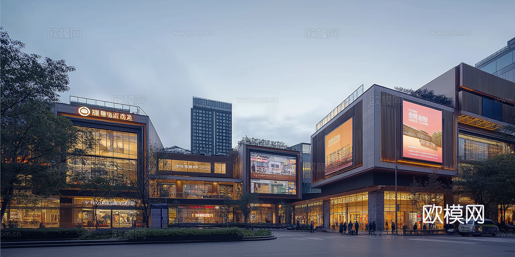 高清城市白天街道外景下载