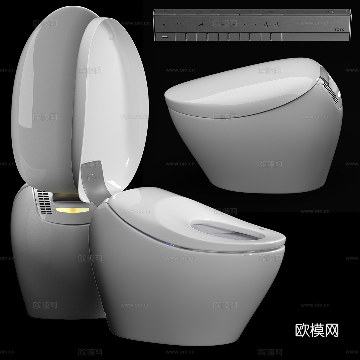 智能马桶 坐便器3d模型