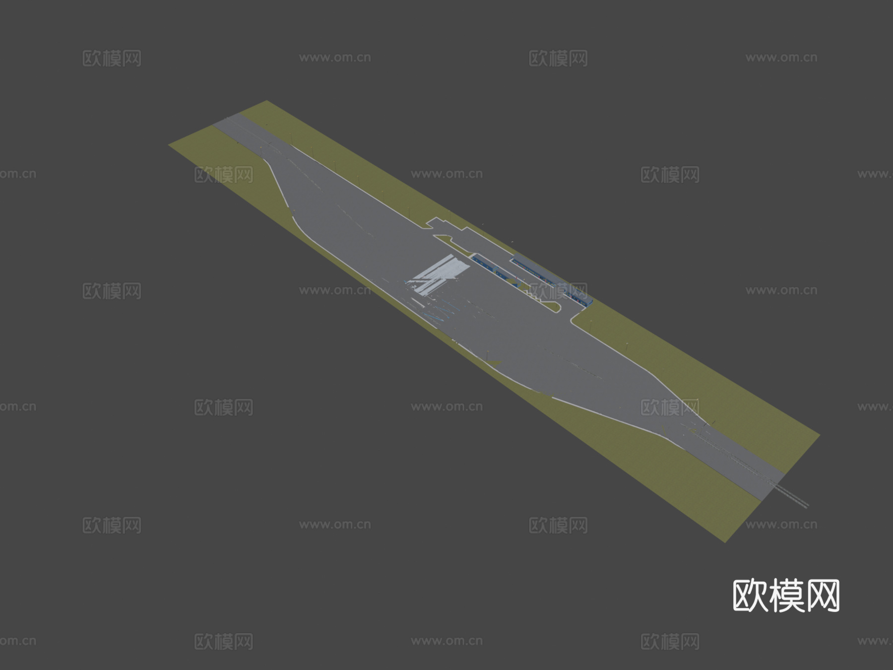 高速公路收费站su模型