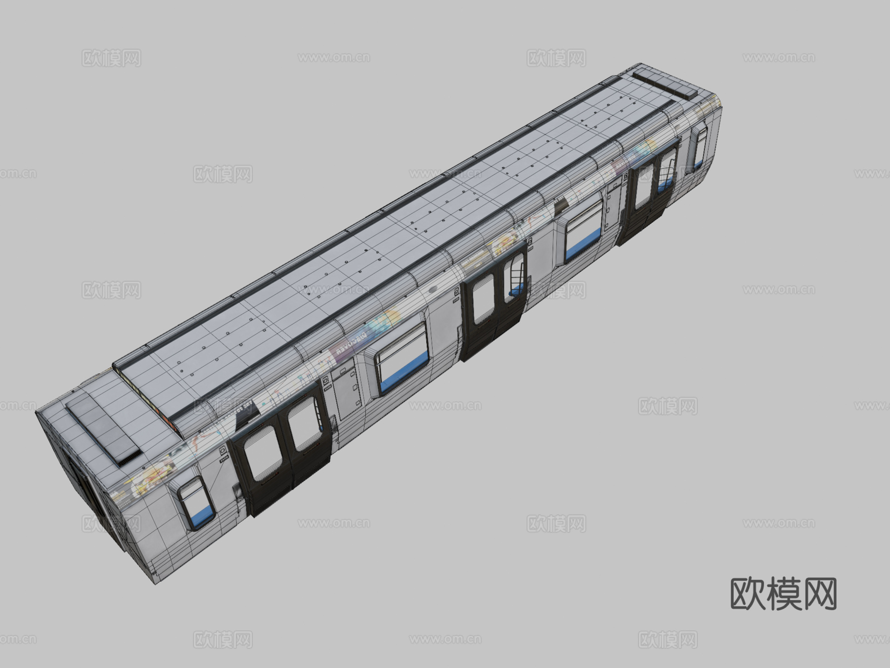 地铁车厢 城轨3d模型