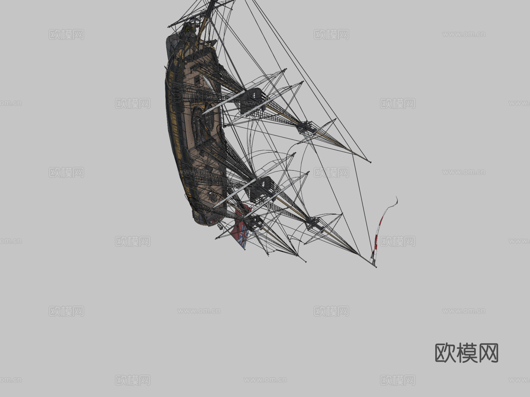 帆船 轮船 游轮3d模型