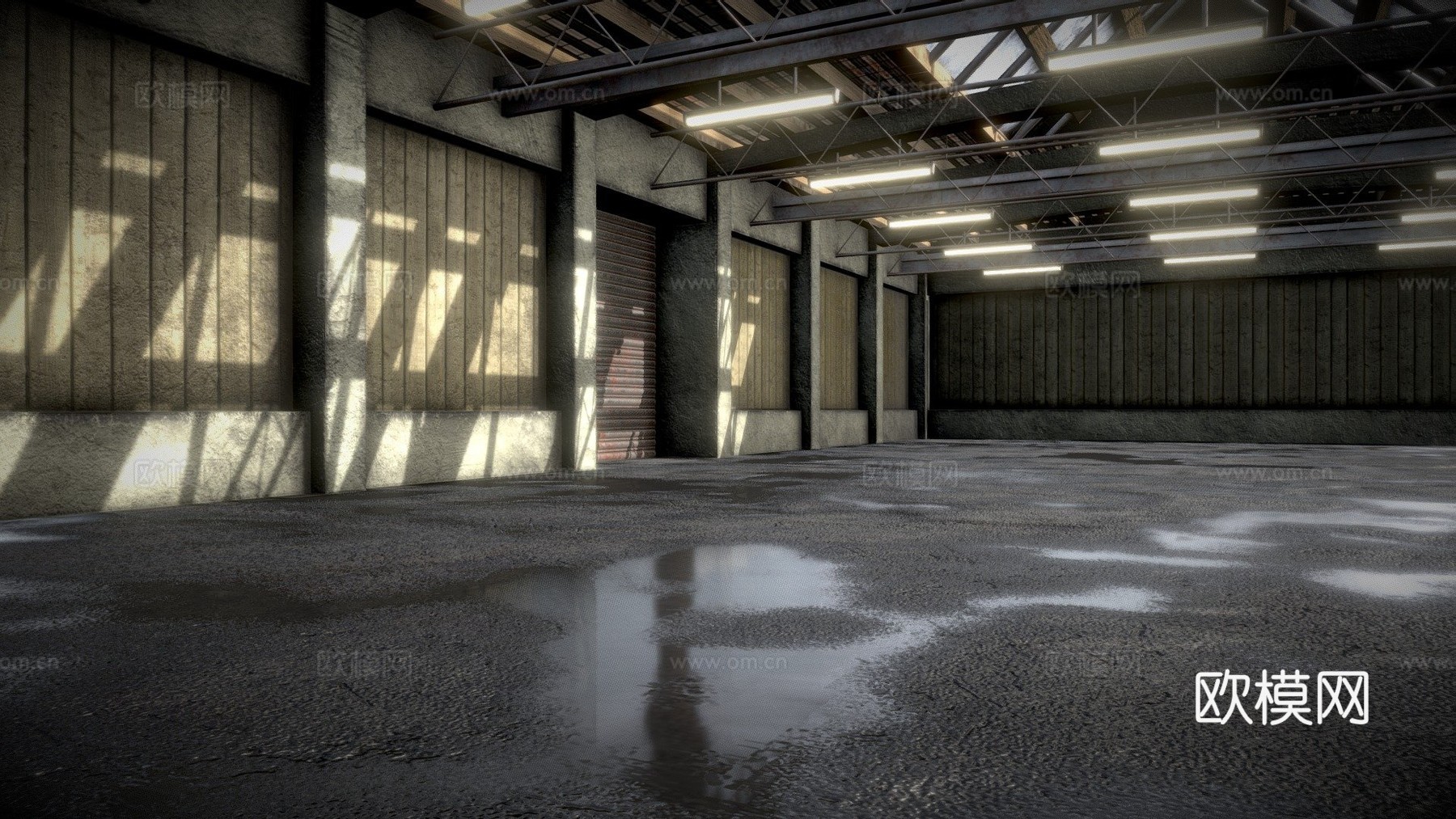 旧仓库 库房3d模型下载（渲染图1）