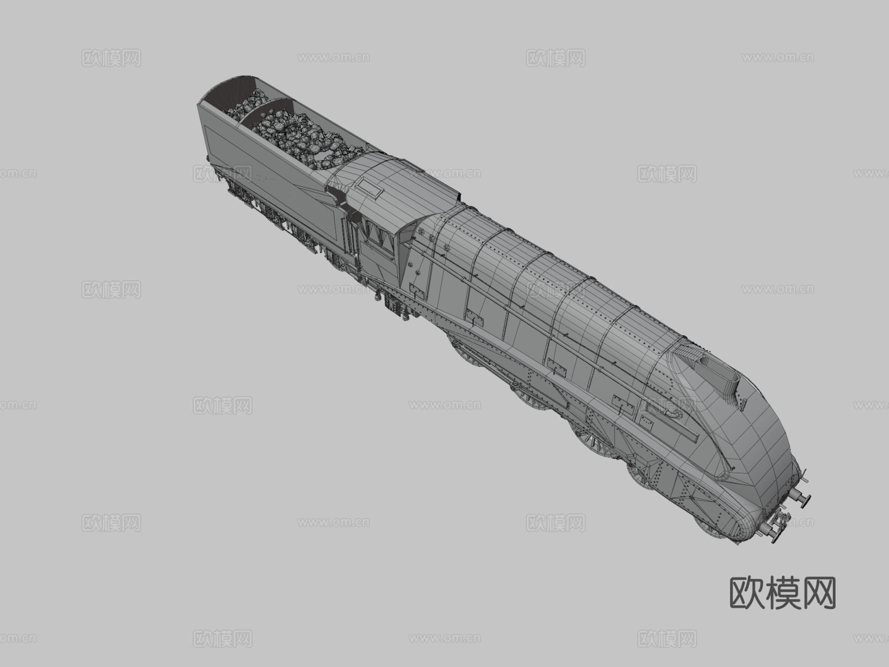 蒸汽火车3d模型