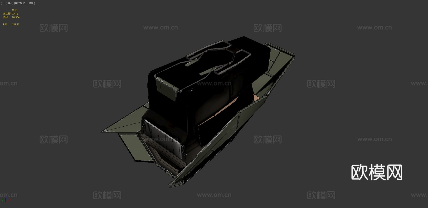 太空战斗机驾驶舱3d模型