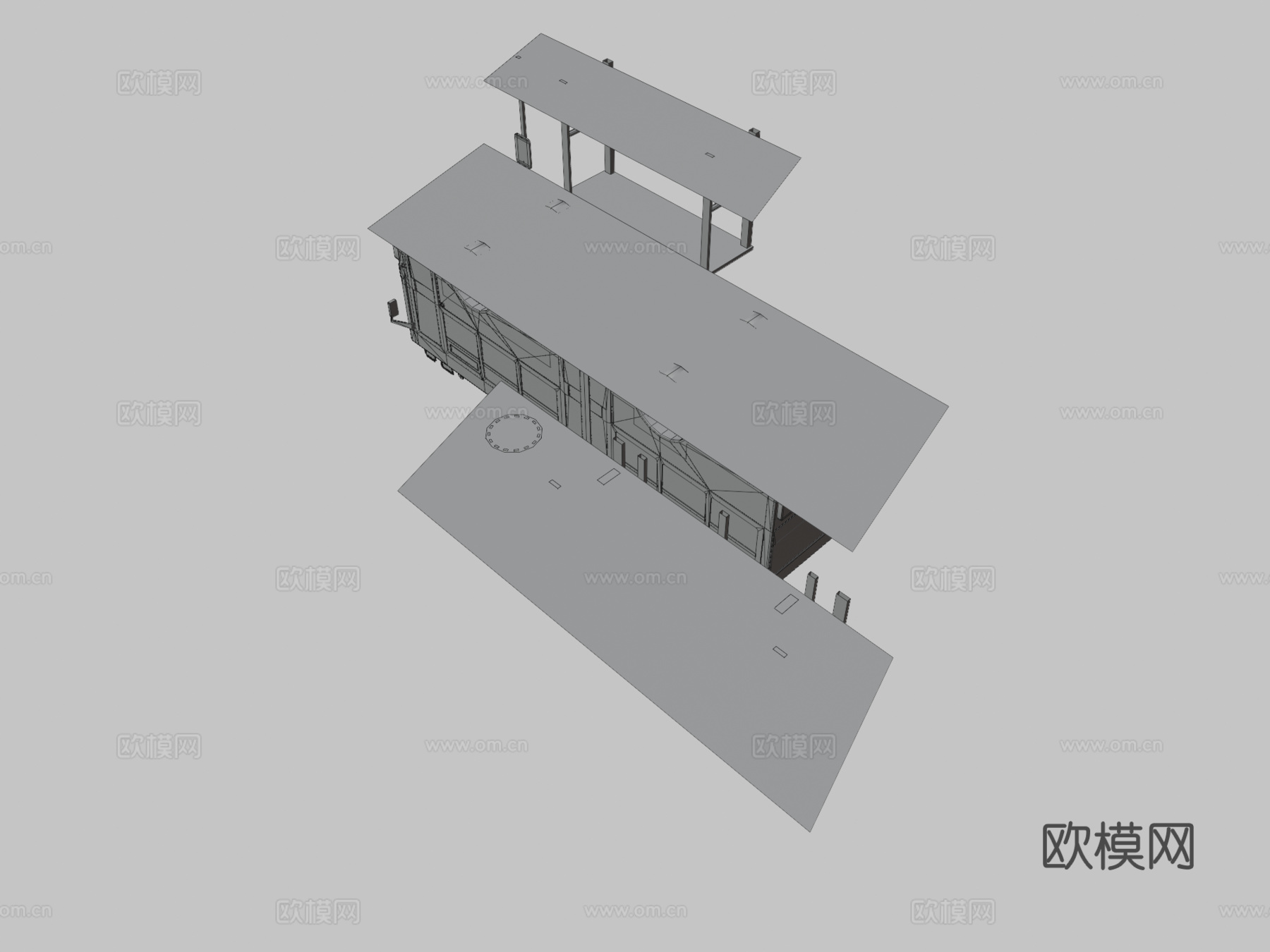 公交车 汽车 巴士3d模型