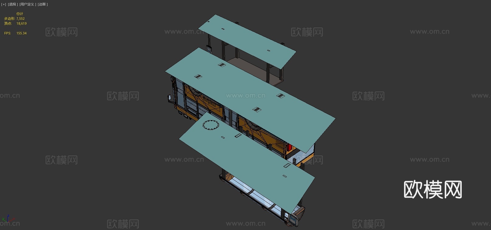 公交车 汽车 巴士3d模型