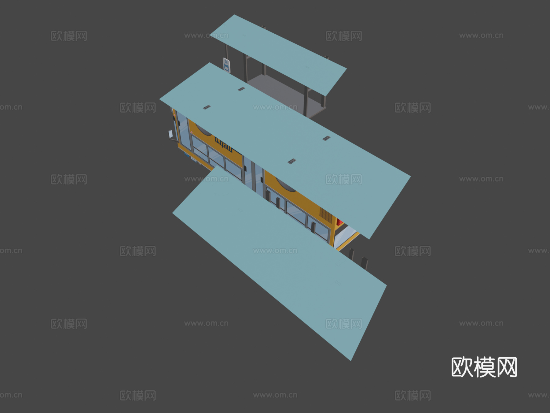 公交车 汽车 巴士3d模型