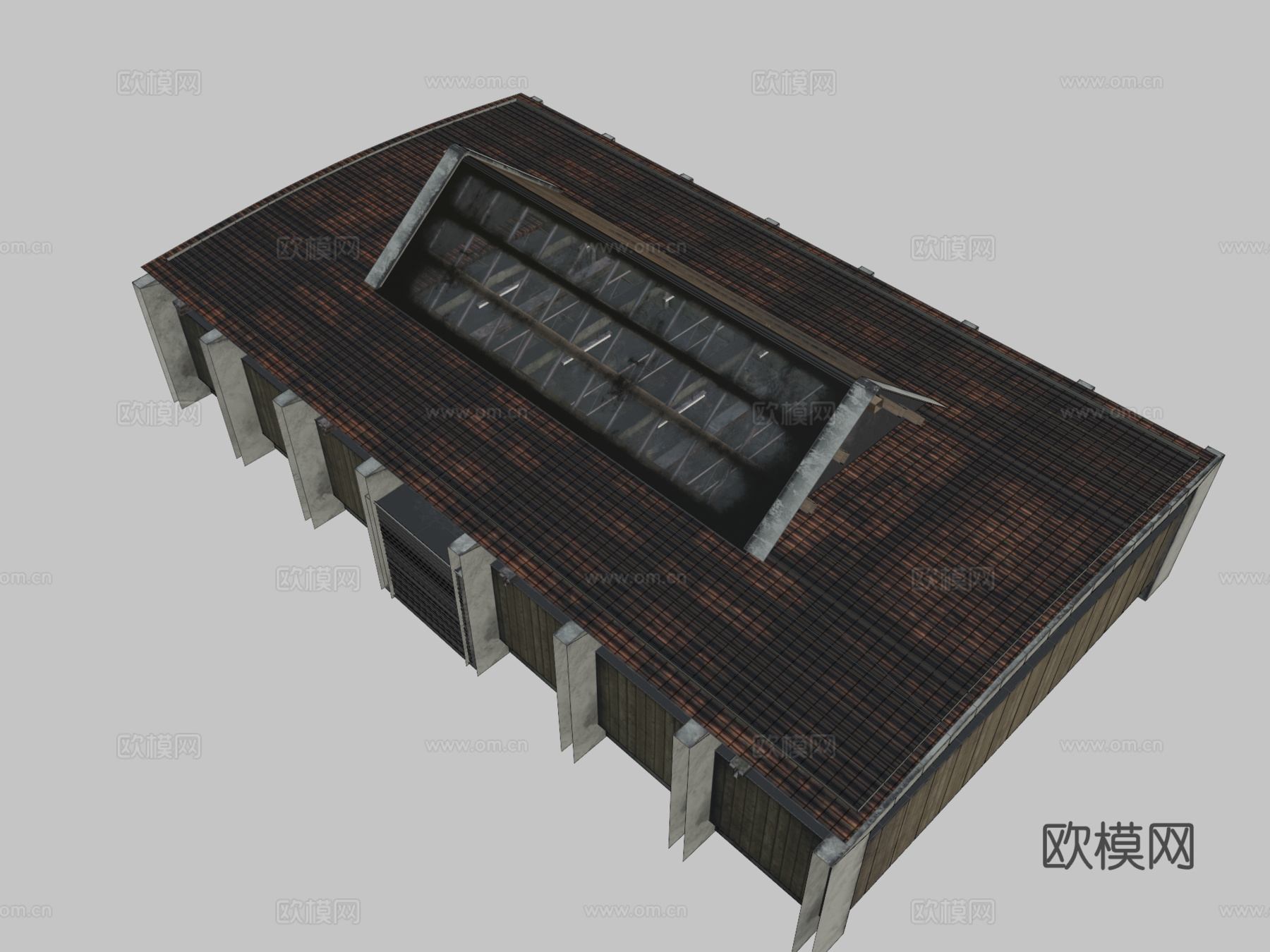 旧仓库 库房3d模型下载（渲染图2）