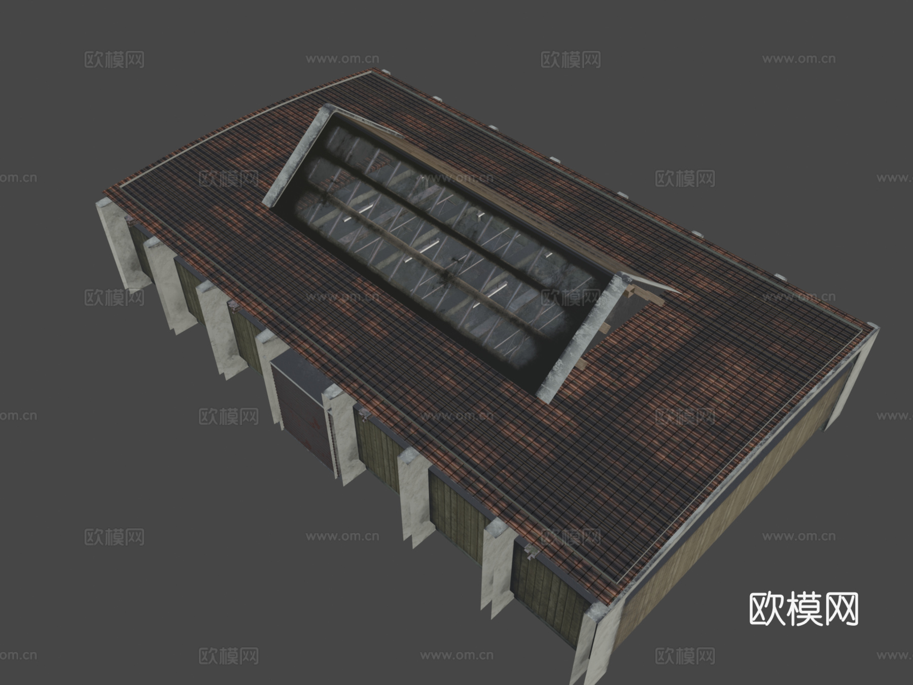 旧仓库 库房3d模型下载（渲染图8）