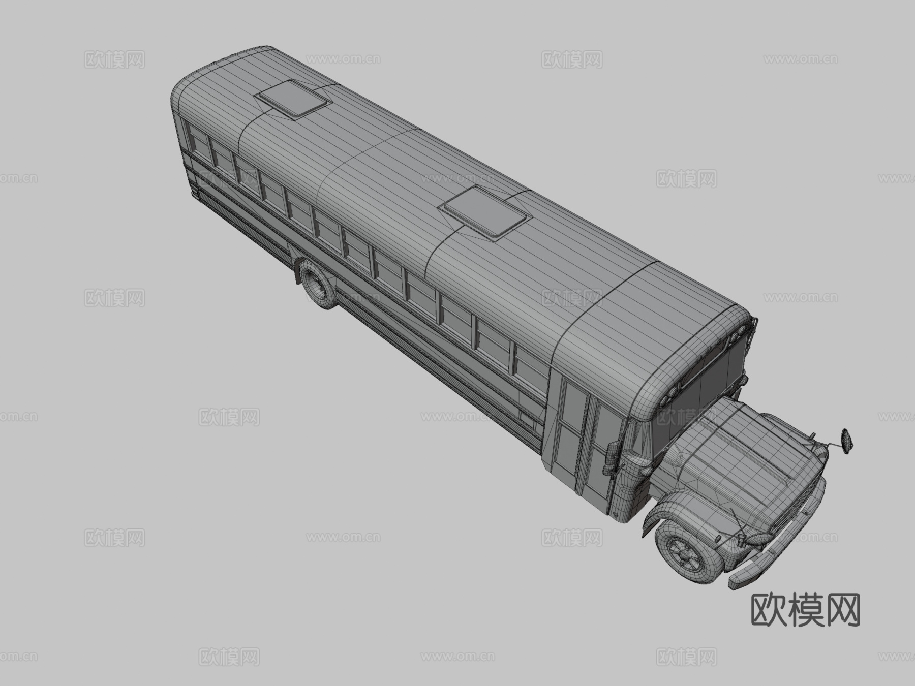 校车 汽车 巴士3d模型