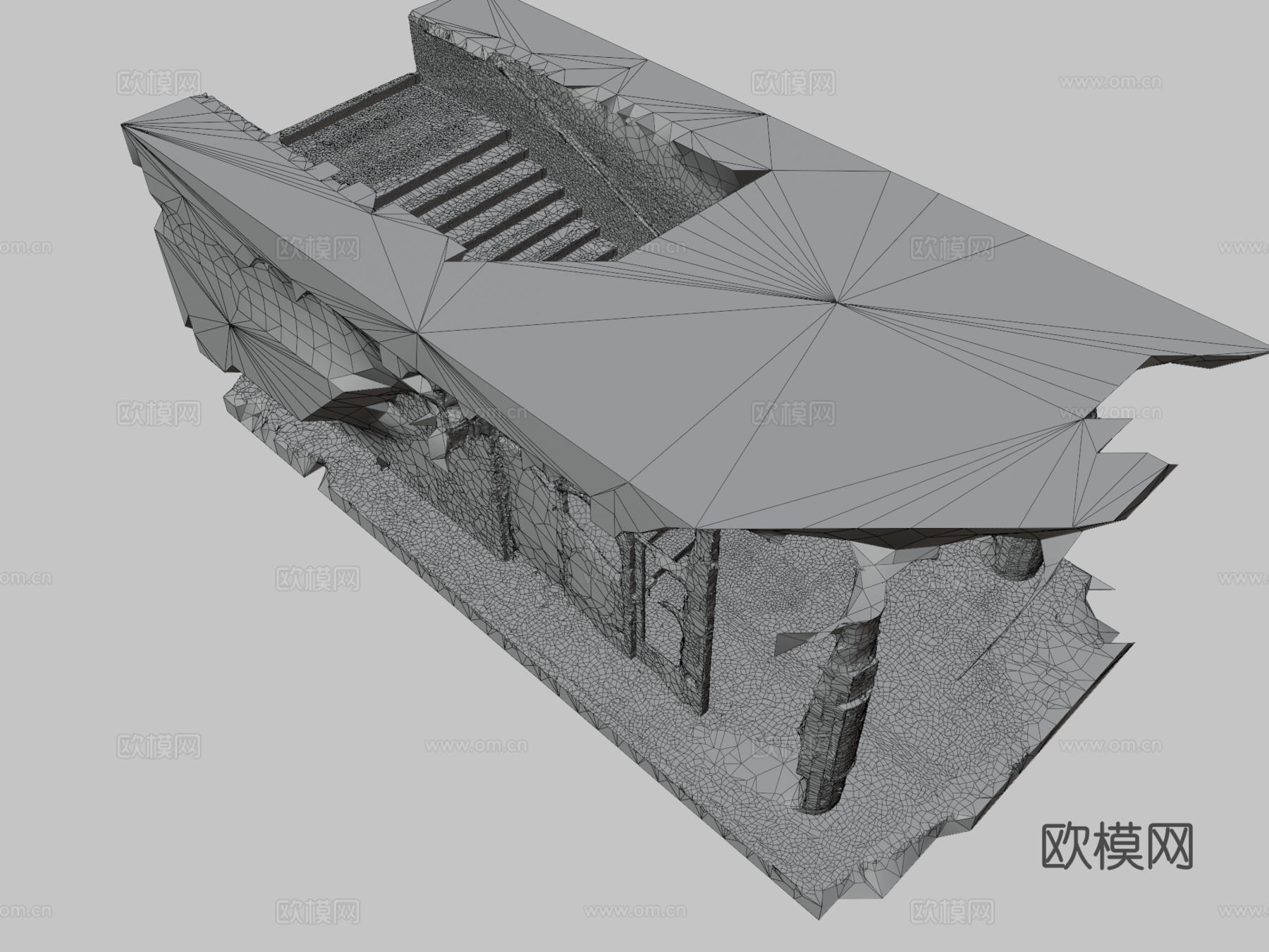 大阪地铁站楼梯3d模型