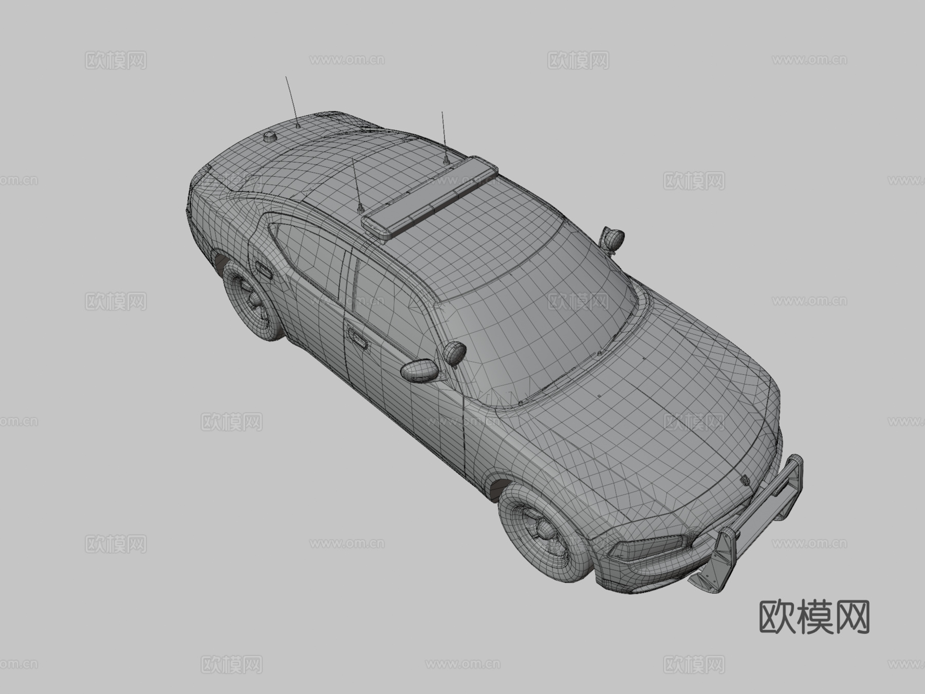 纽约警车道奇3d模型