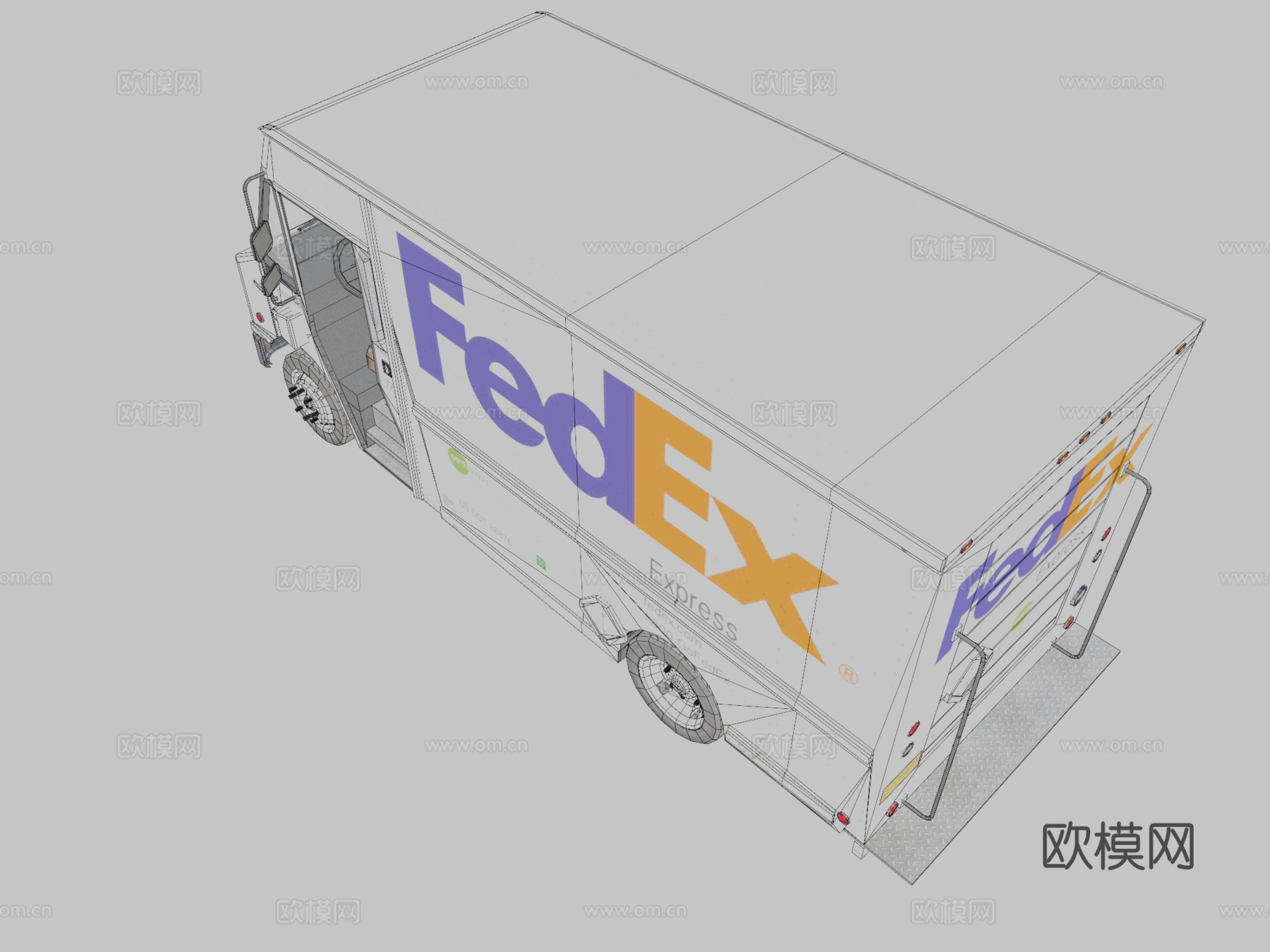 邮政汽车 卡车3d模型