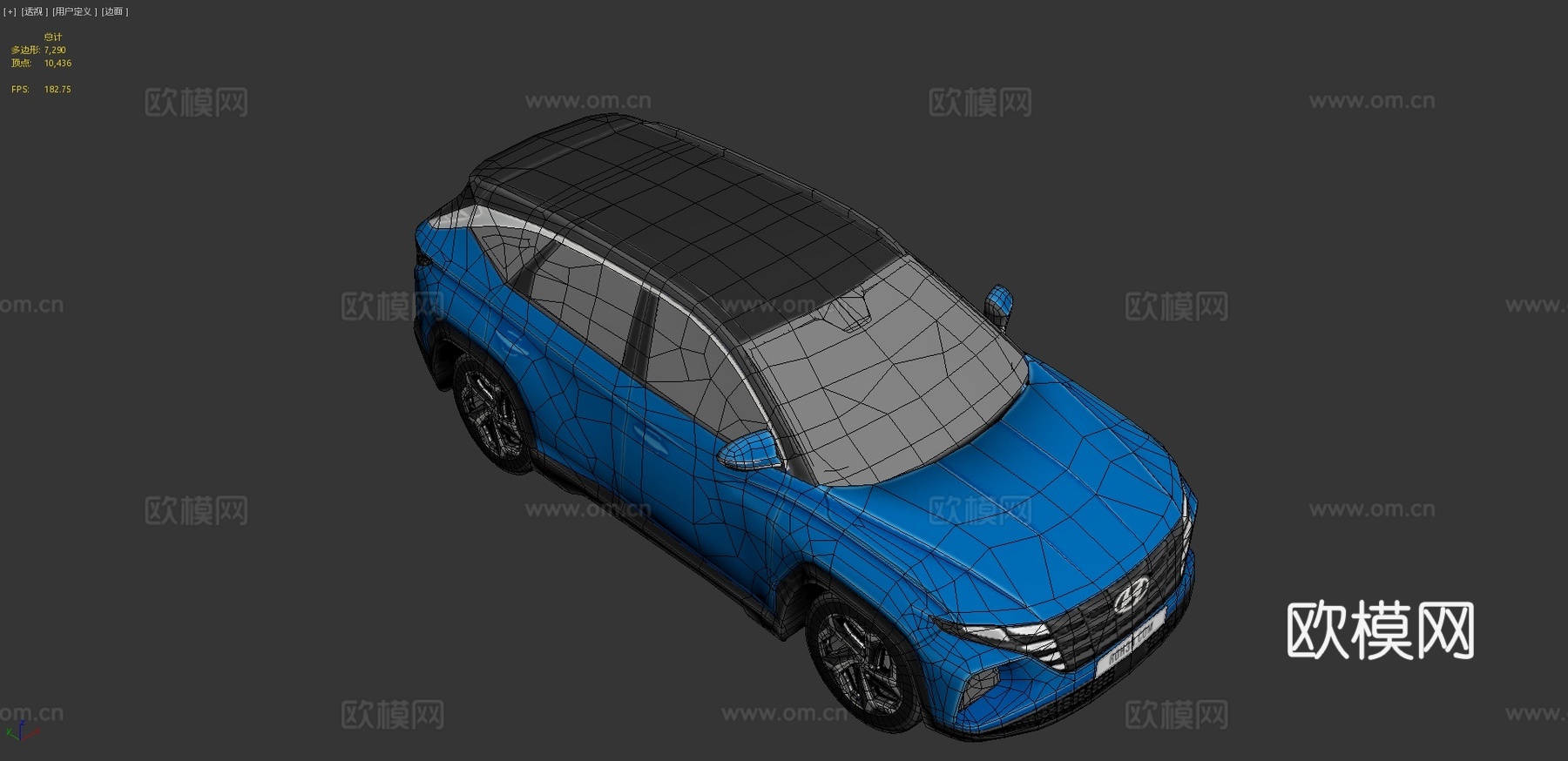 现代汽车3d模型