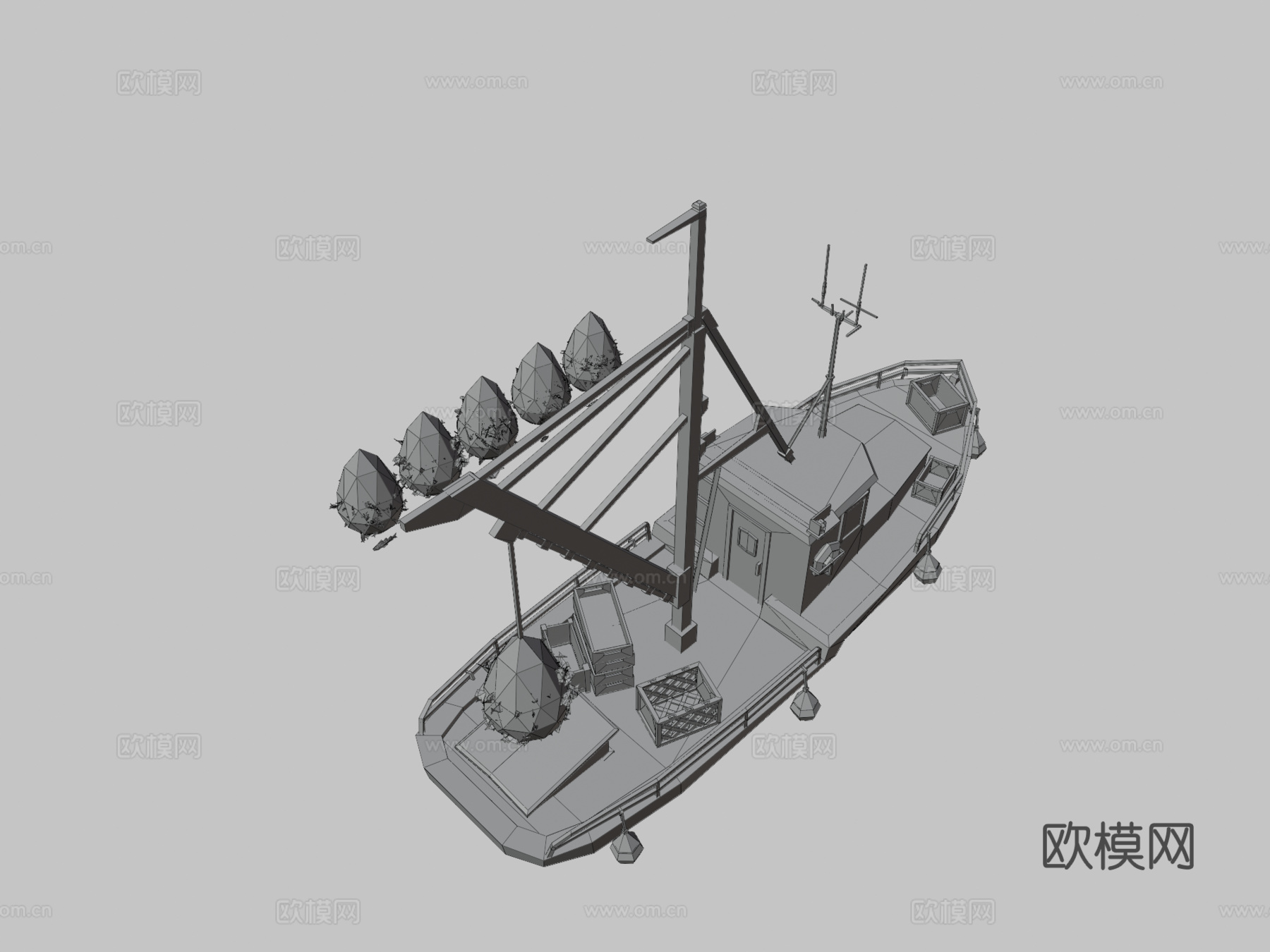 渔船3d模型