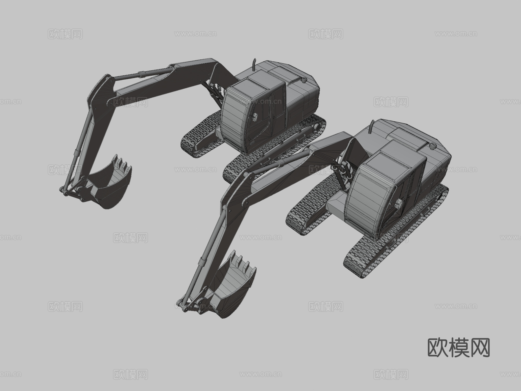 挖掘机 起重机3d模型