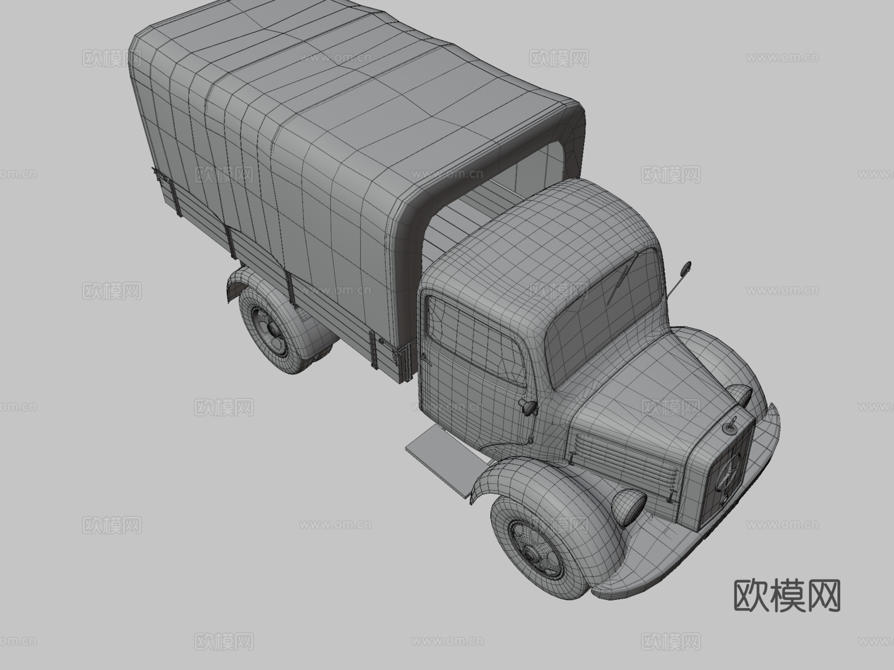 军用卡车3d模型