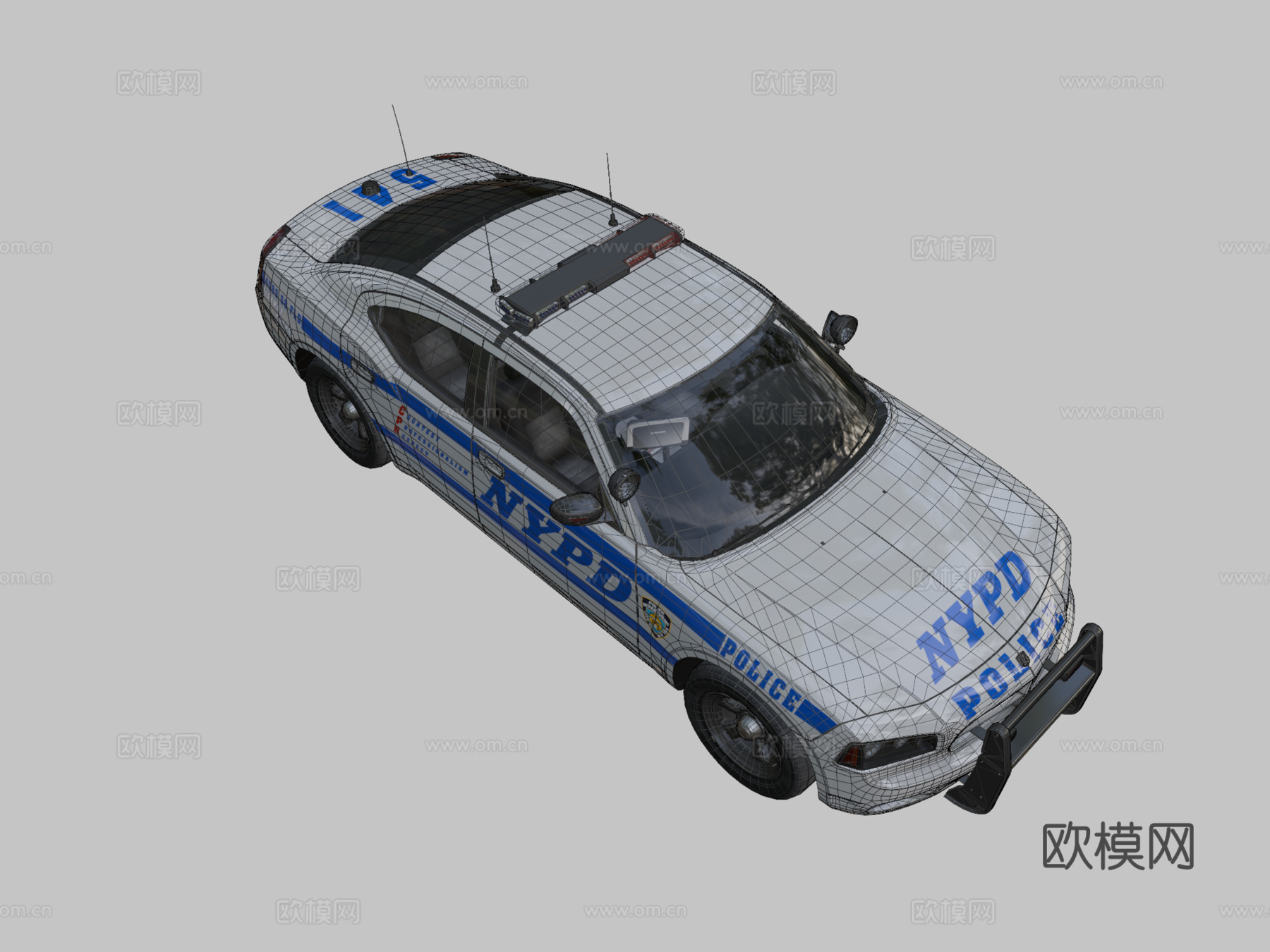 纽约警车道奇3d模型