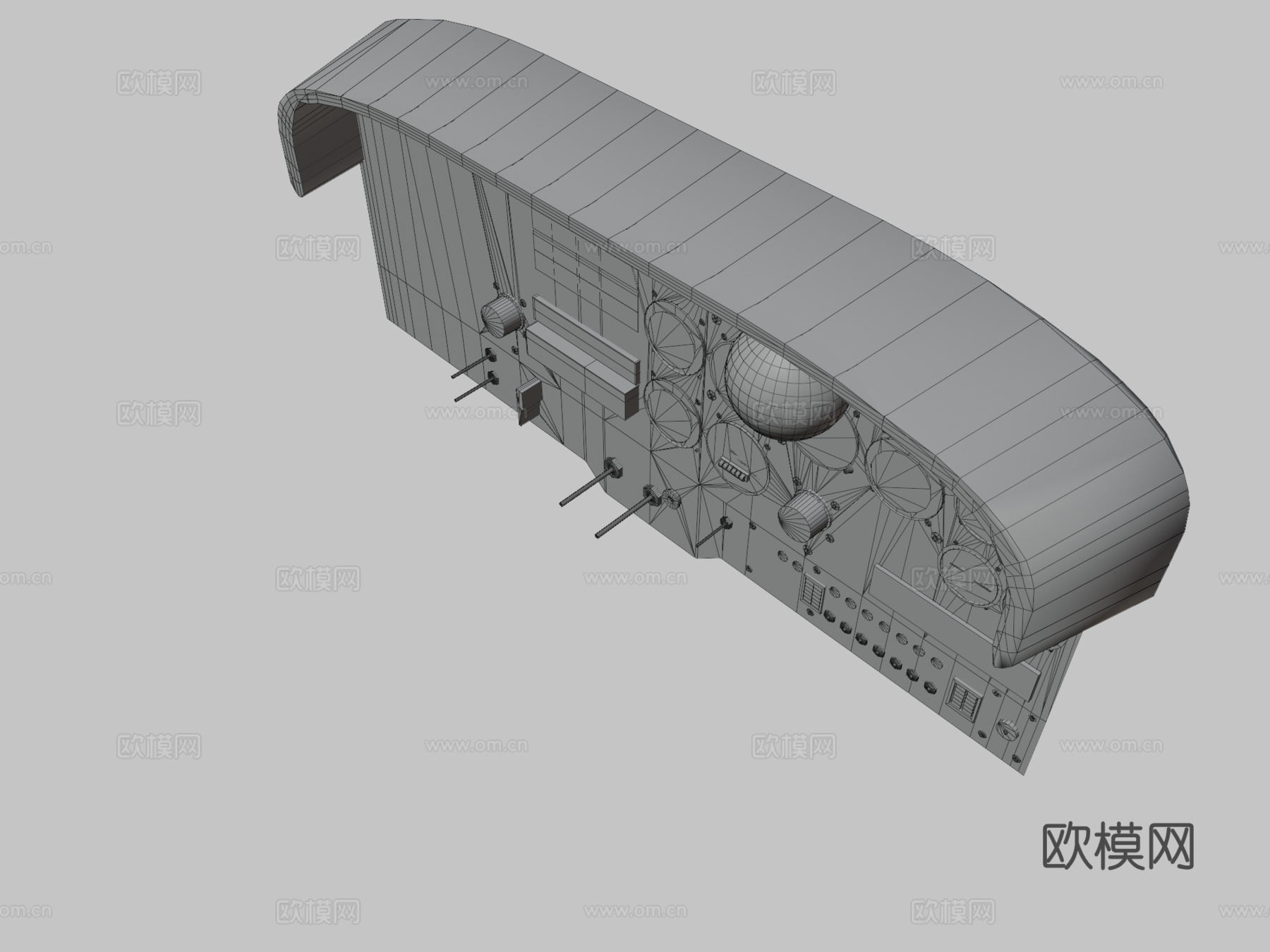 驾驶舱仪表板3d模型