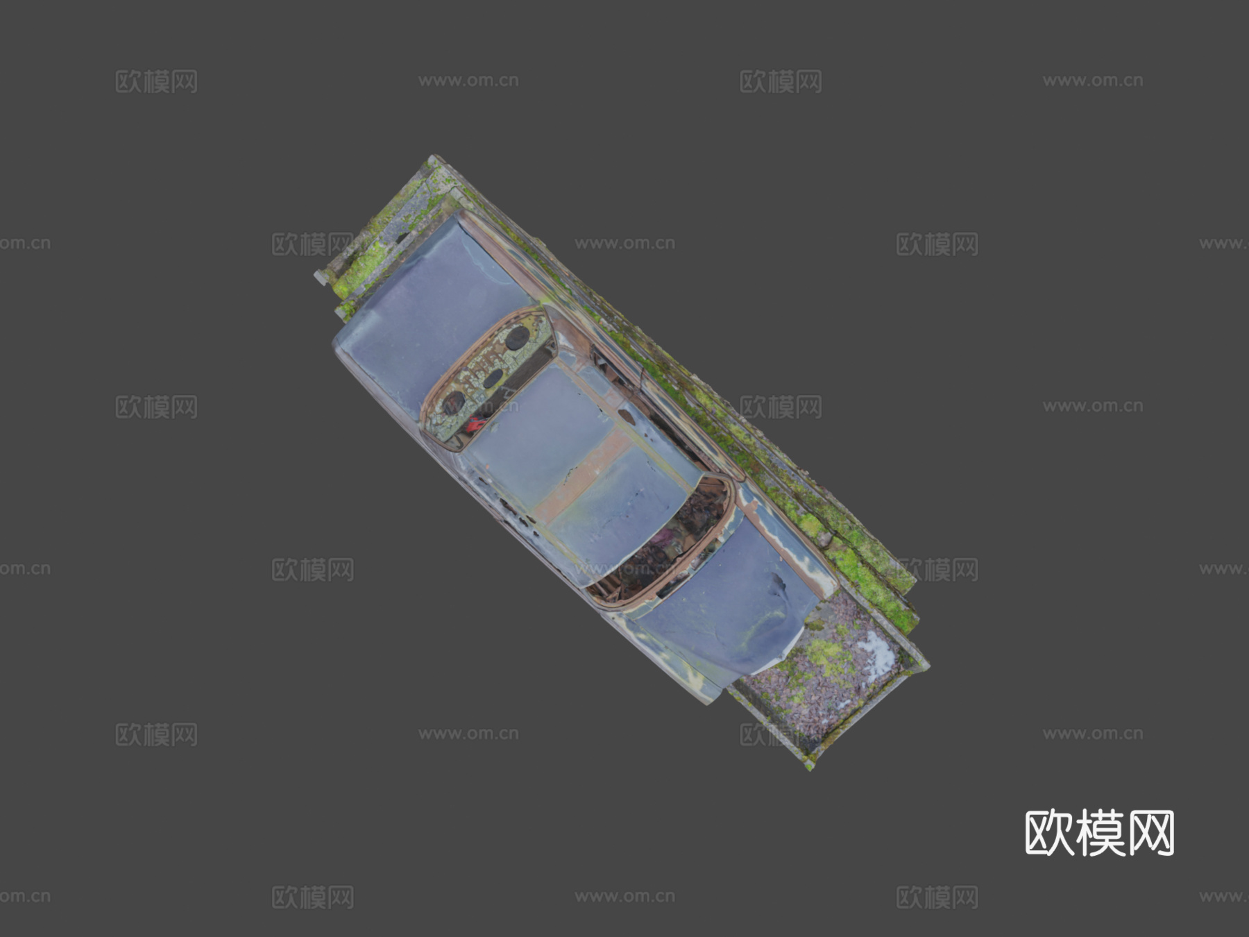 梅赛德斯残骸 汽车残骸3d模型