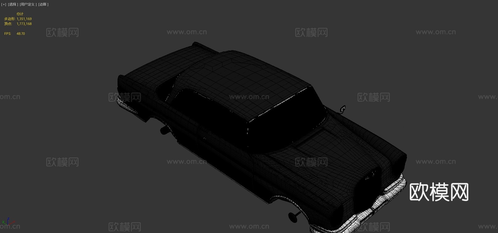 老式汽车 奔驰汽车3d模型