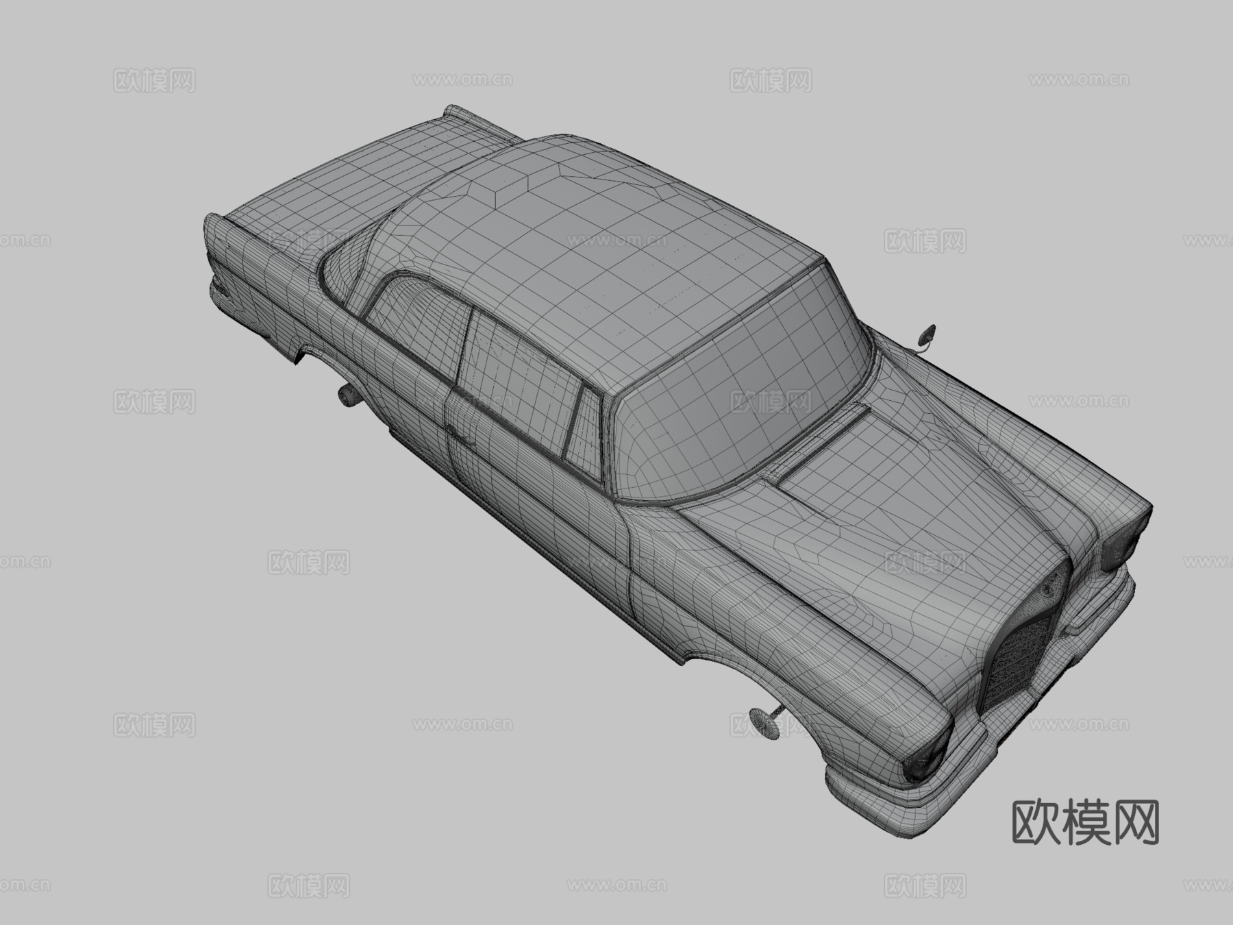 老式汽车 奔驰汽车3d模型