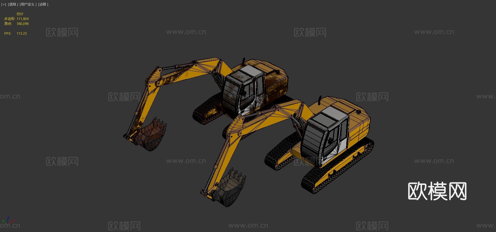 挖掘机 起重机3d模型