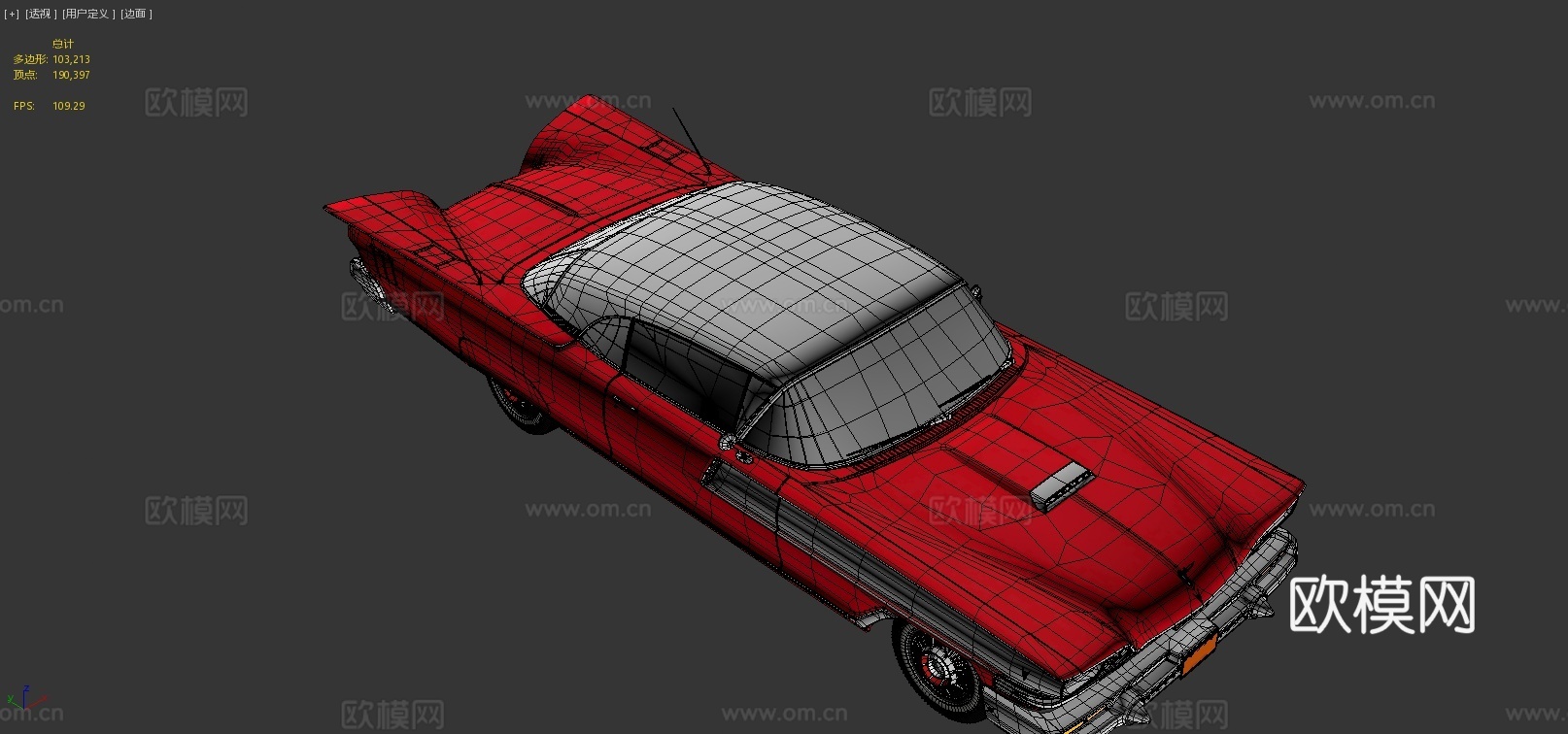 肌肉汽车3d模型