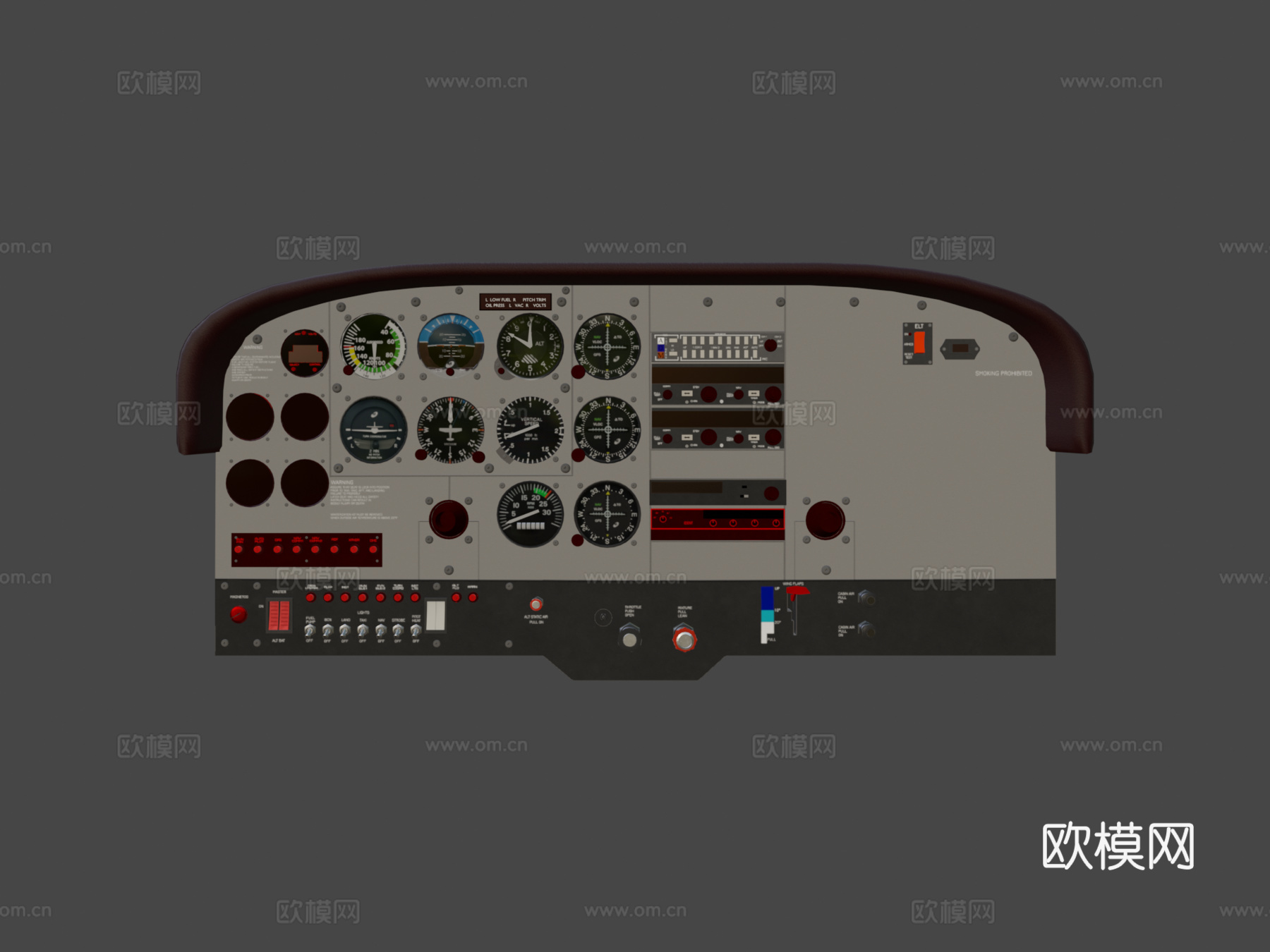 驾驶舱仪表板3d模型