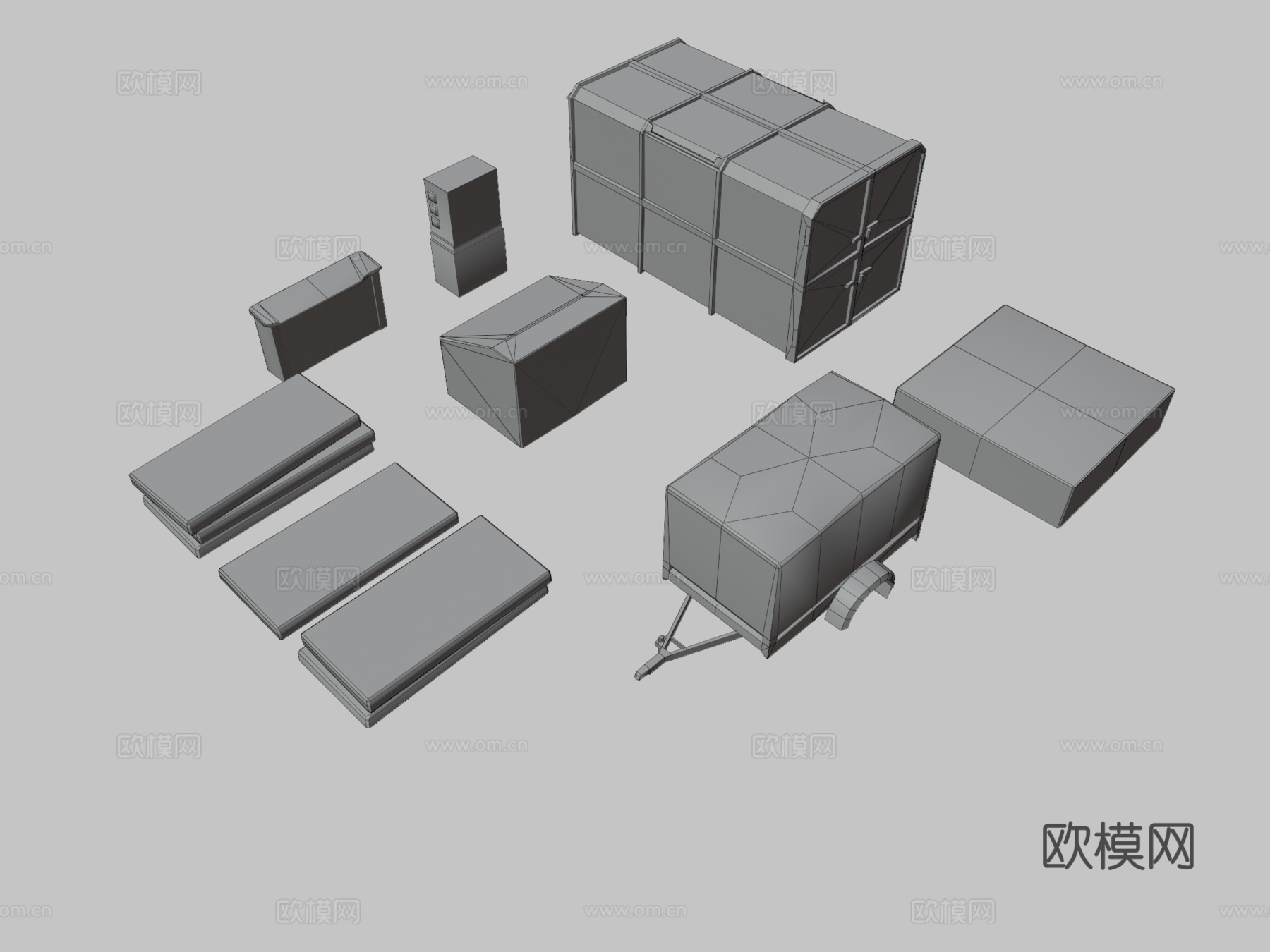 工业箱子3d模型