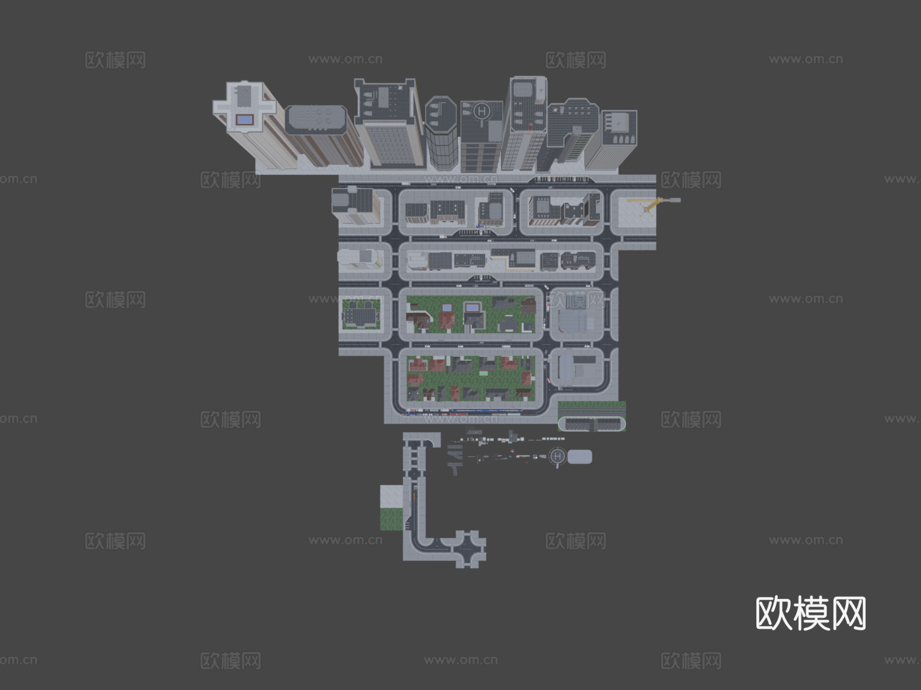 游戏城市3d模型