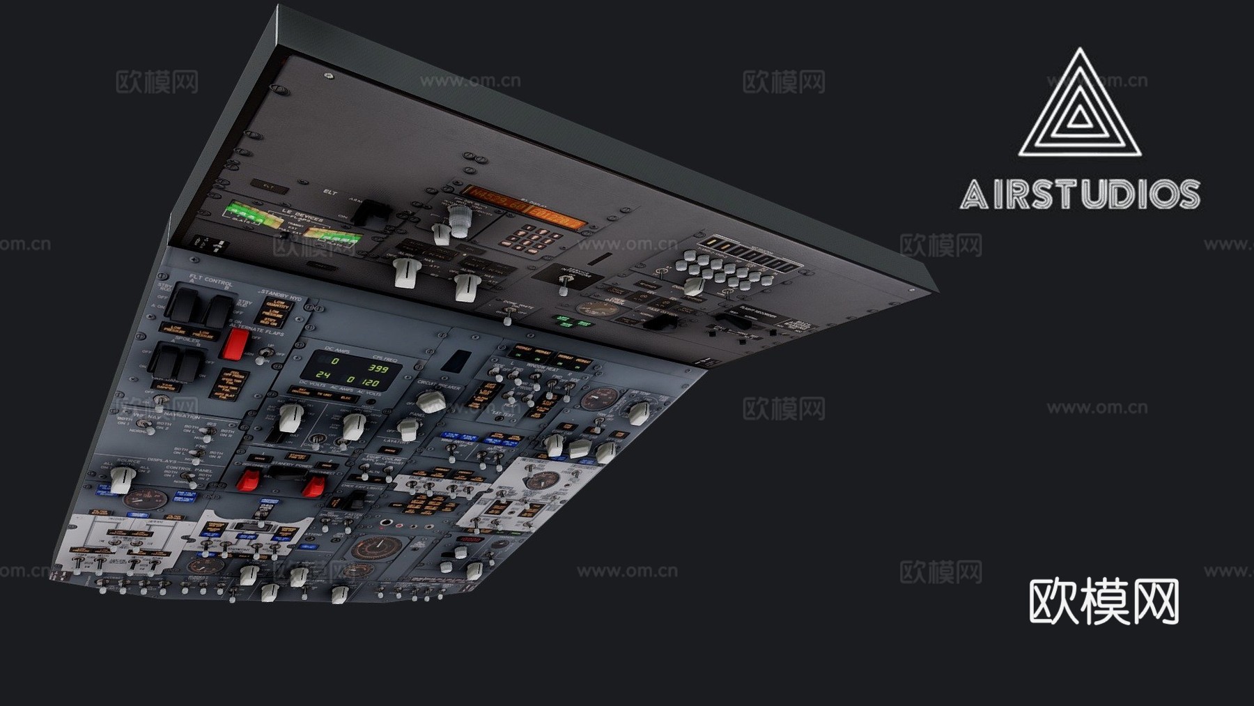 波音头顶面板3d模型