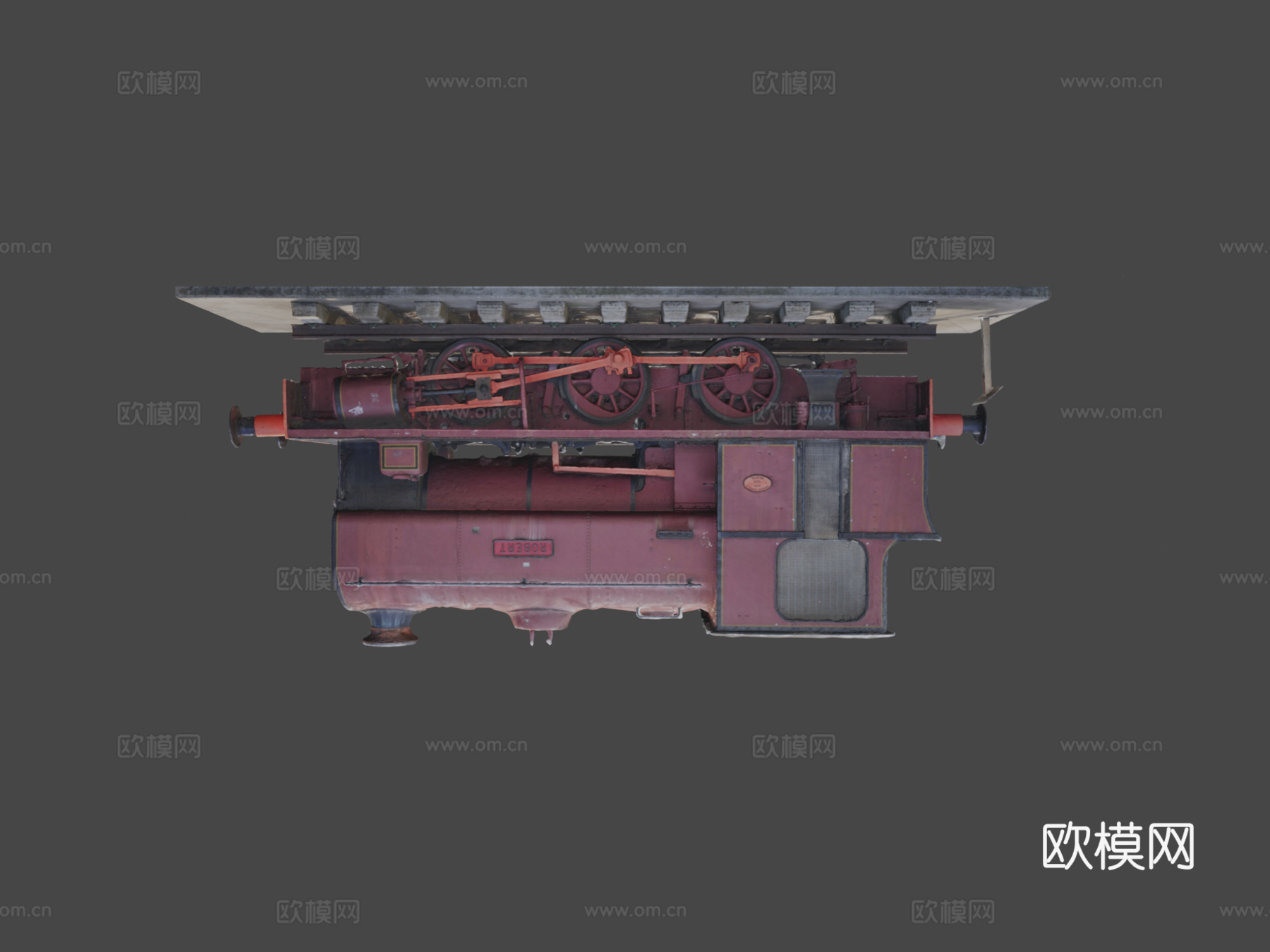 蒸汽火车 轨道车3d模型