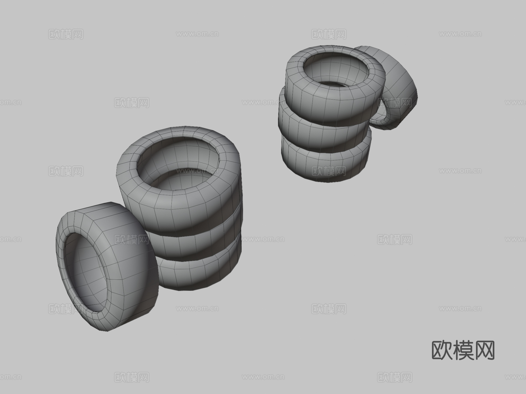 汽车轮胎堆3d模型