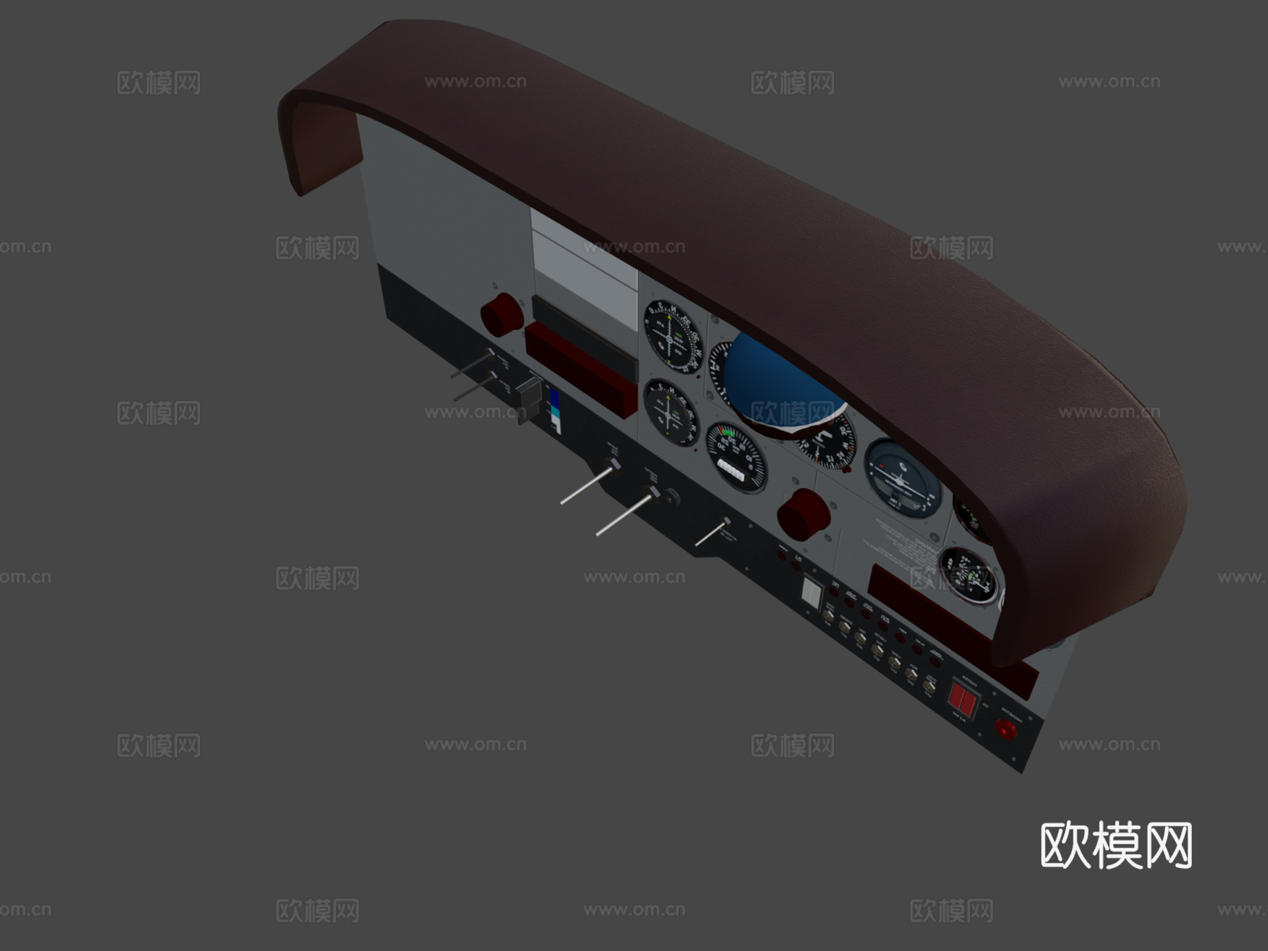 驾驶舱仪表板3d模型