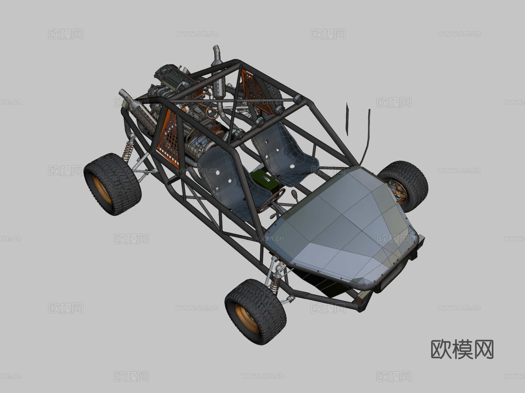 沙丘越野车 竞赛车3d模型