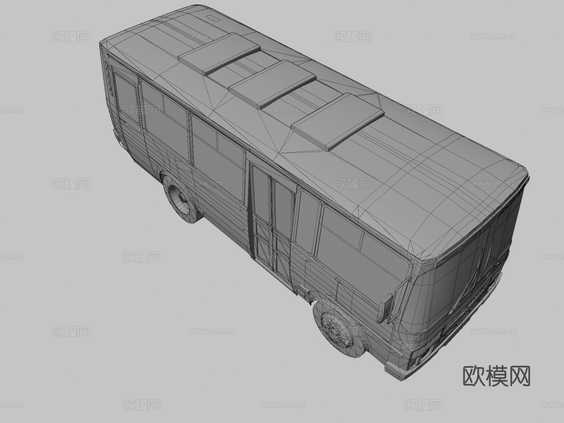 校车 旧汽车3d模型