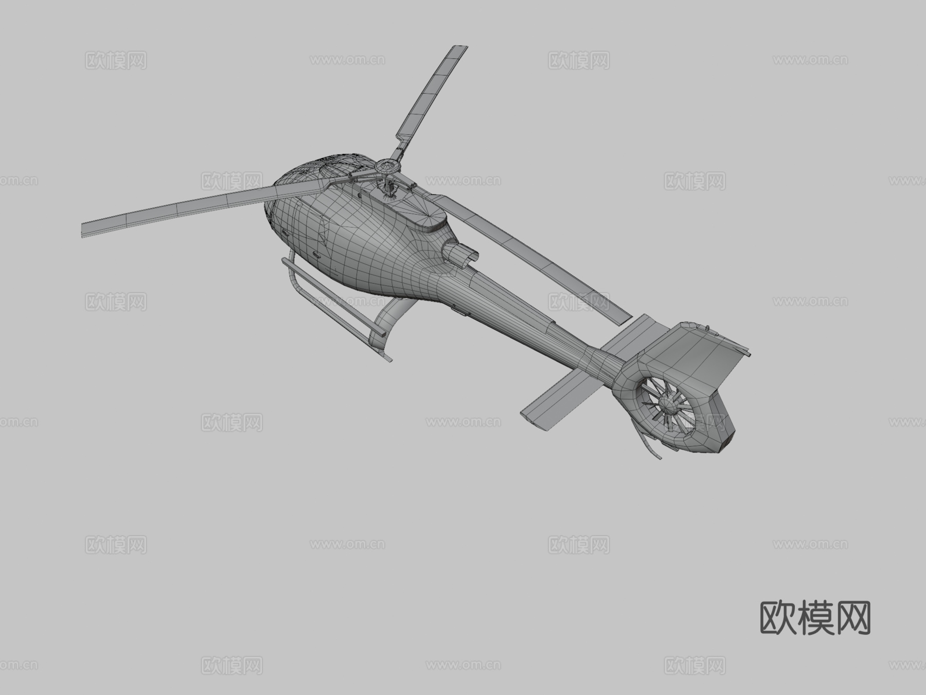 通用空中直升机3d模型