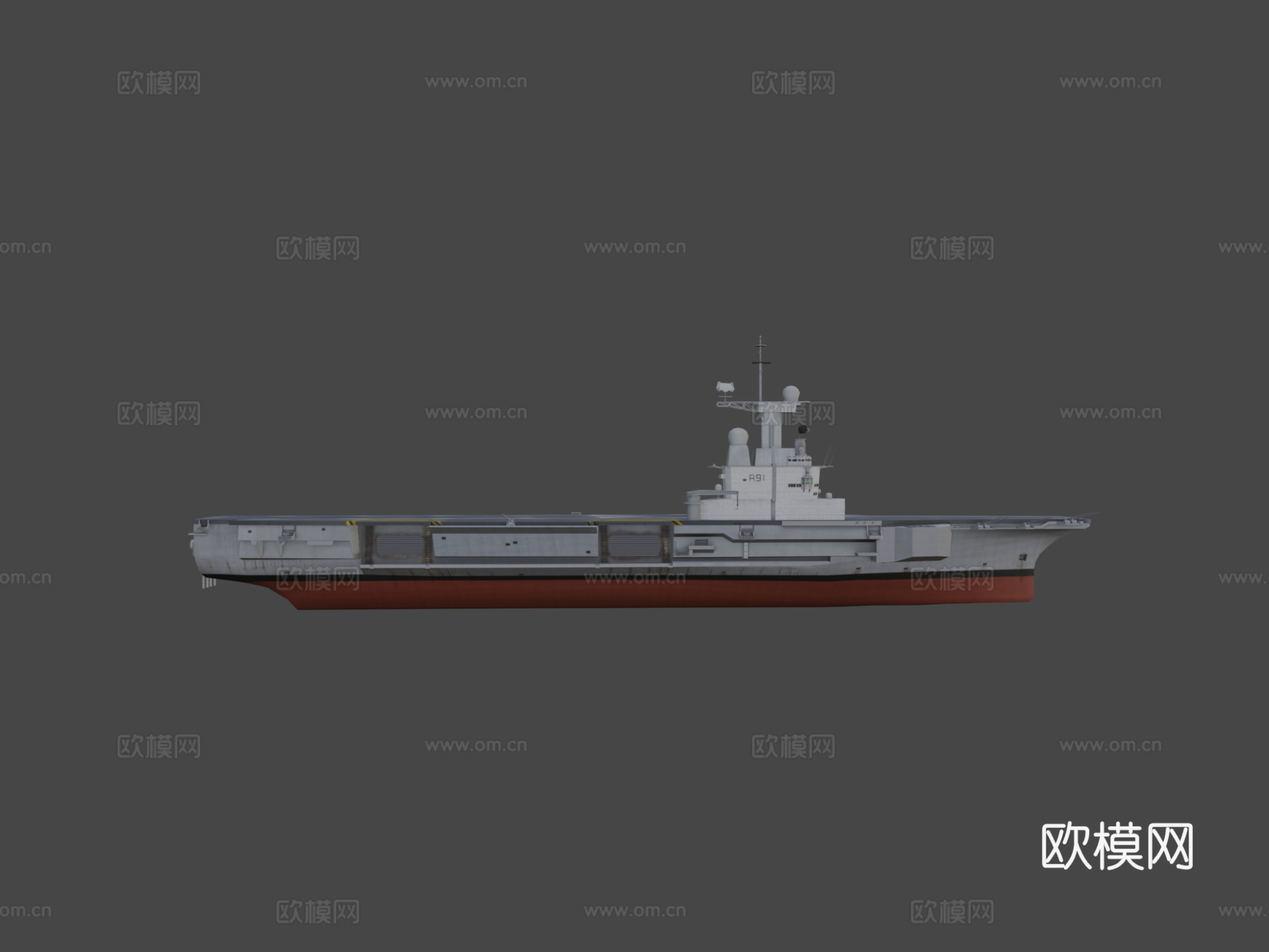 法国航空母舰3d模型